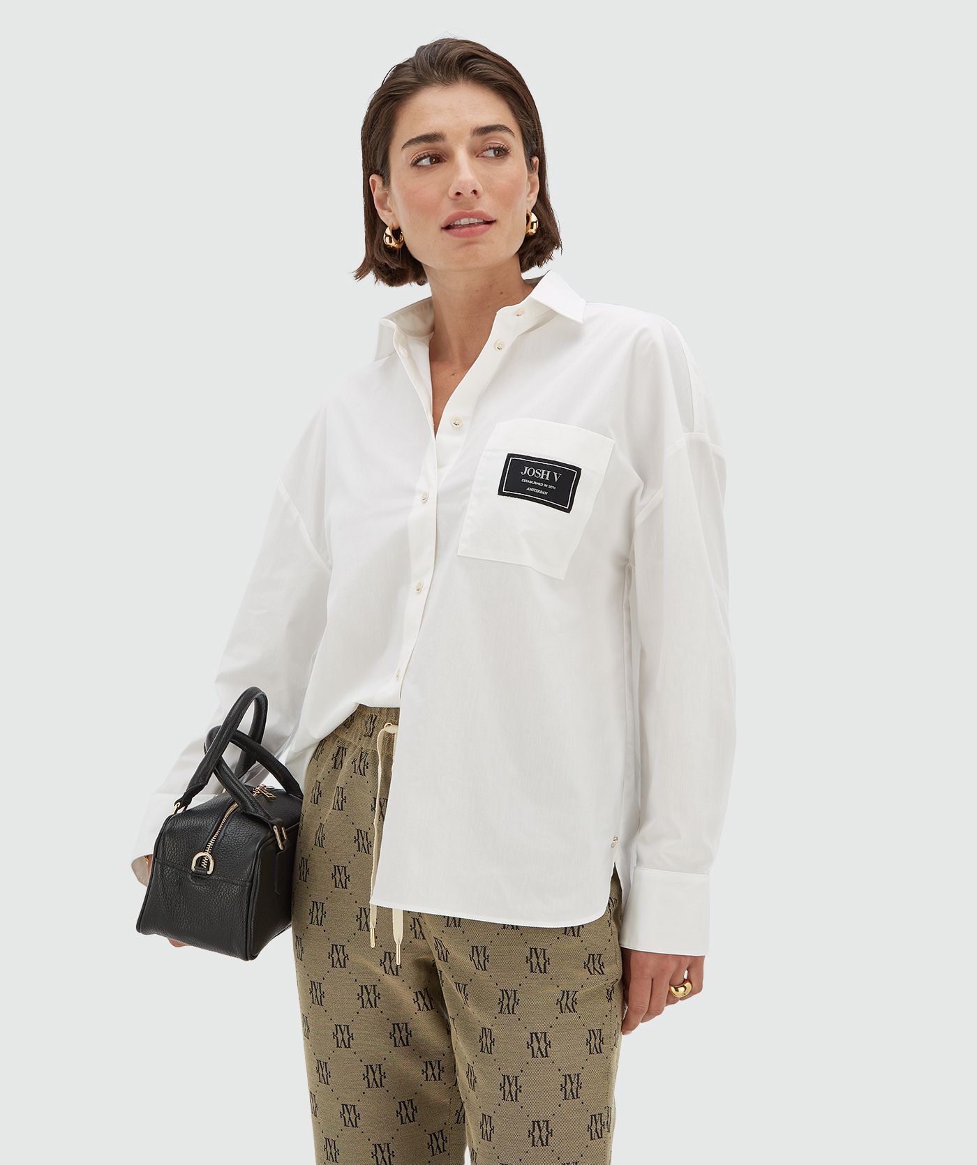 BERDINA oversized blouse Off White - JOSH V | Official online shop