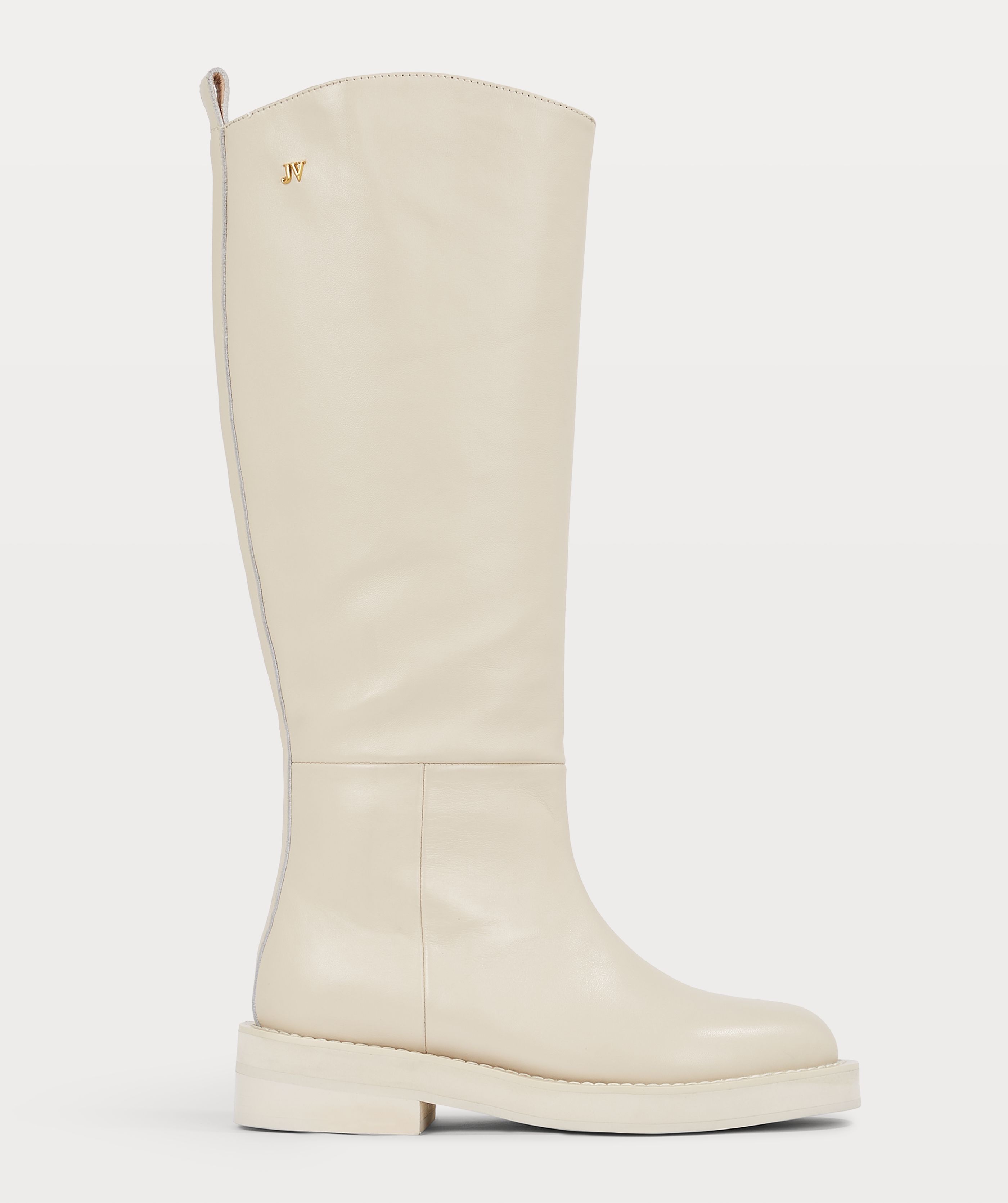 BLIGHT laarzen van leer Ecru JOSH V Official online shop