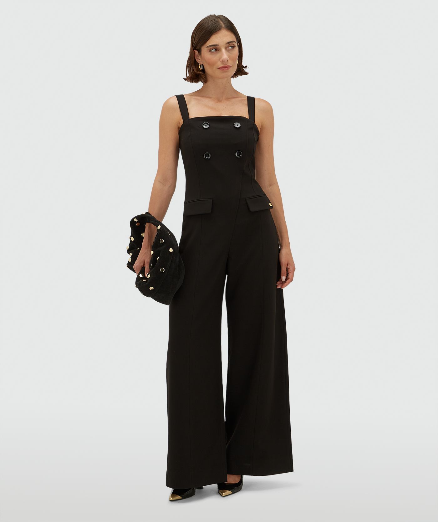 JV-CHANA dames wide leg jumpsuit Black l JOSH V | Official online shop