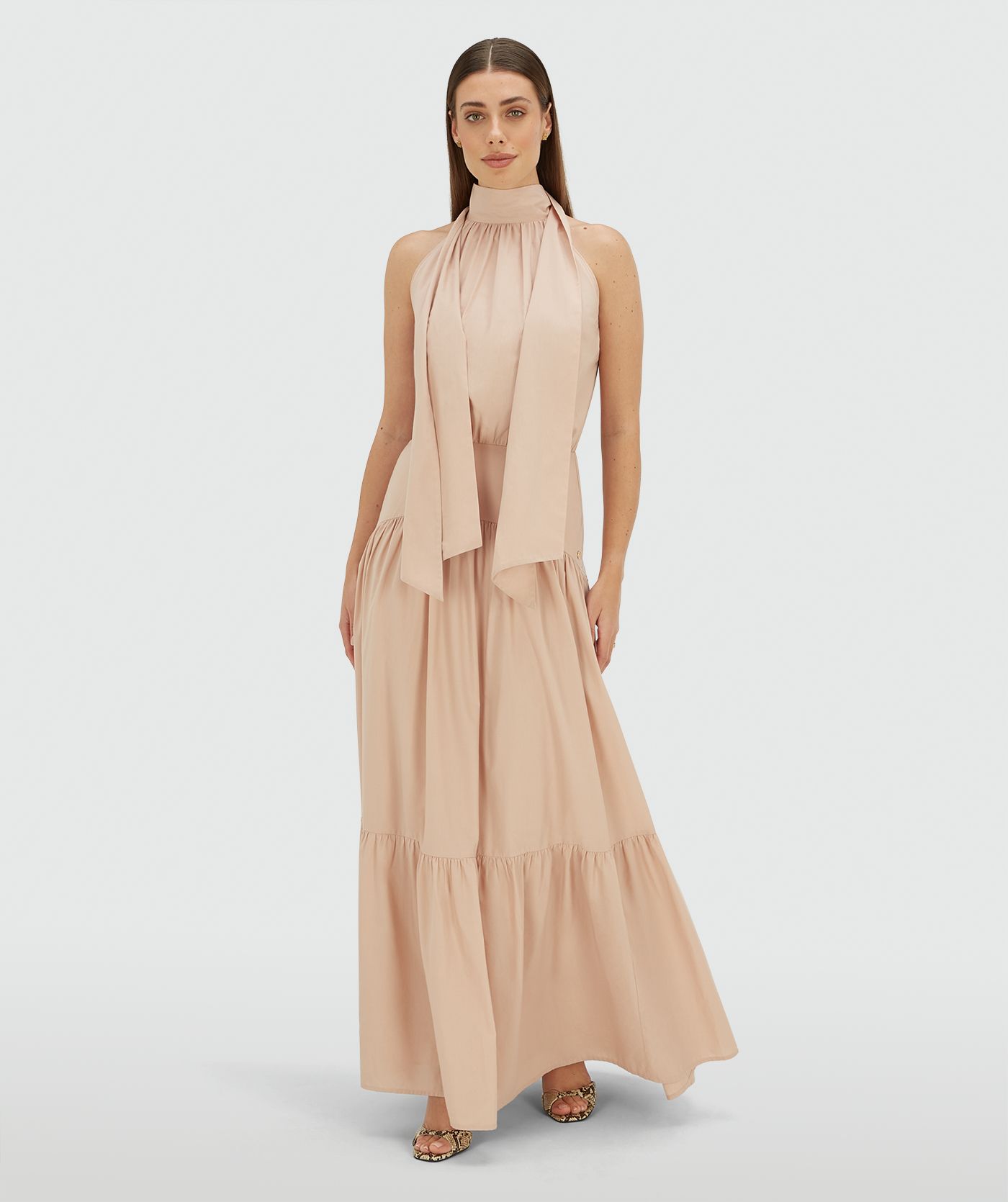 ELARA regular fit maxi dress Dusty Pink l JOSH V | Official online