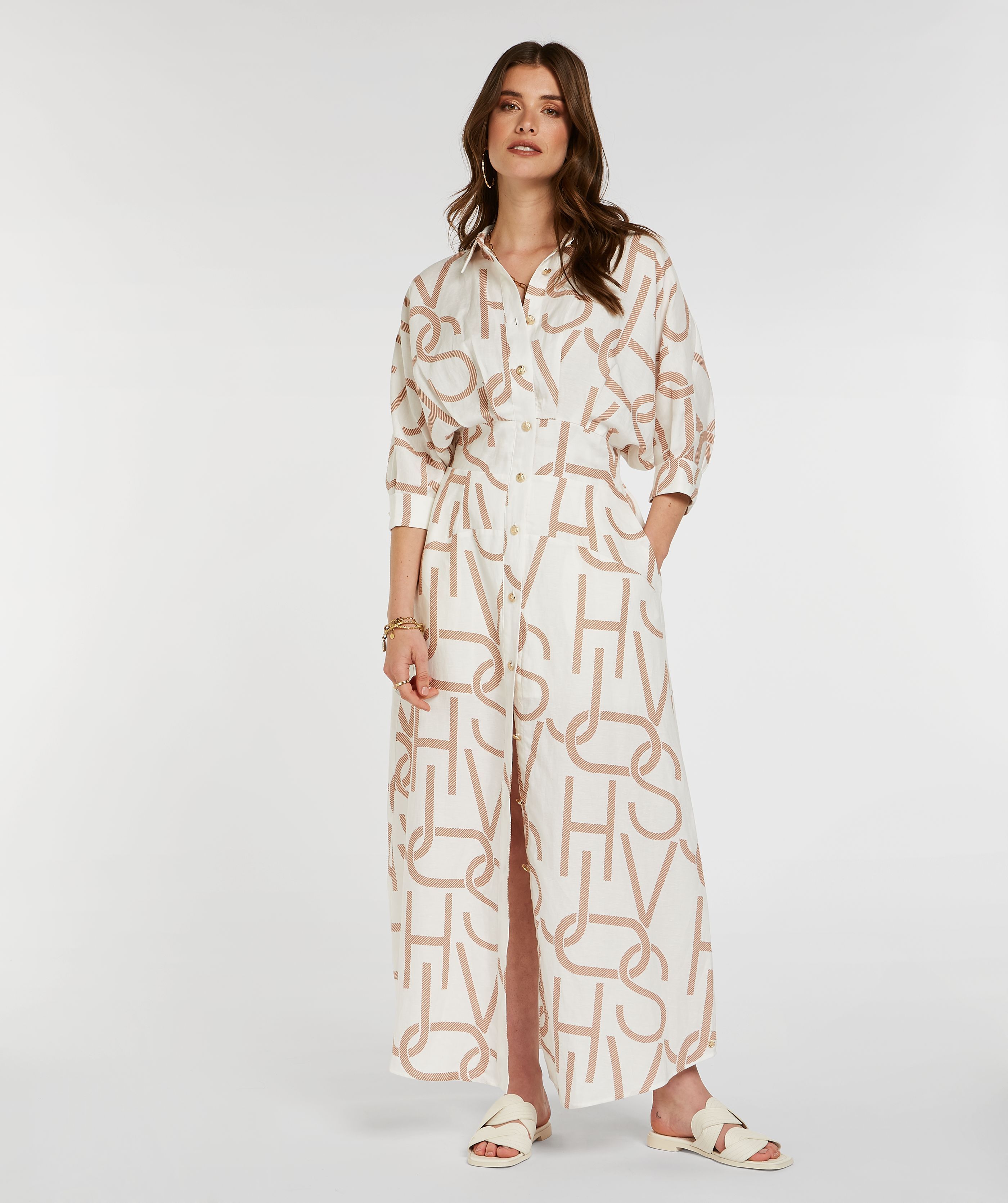 MALON Dress Off White Silk Rose Dresses JOSH V Summer 2022