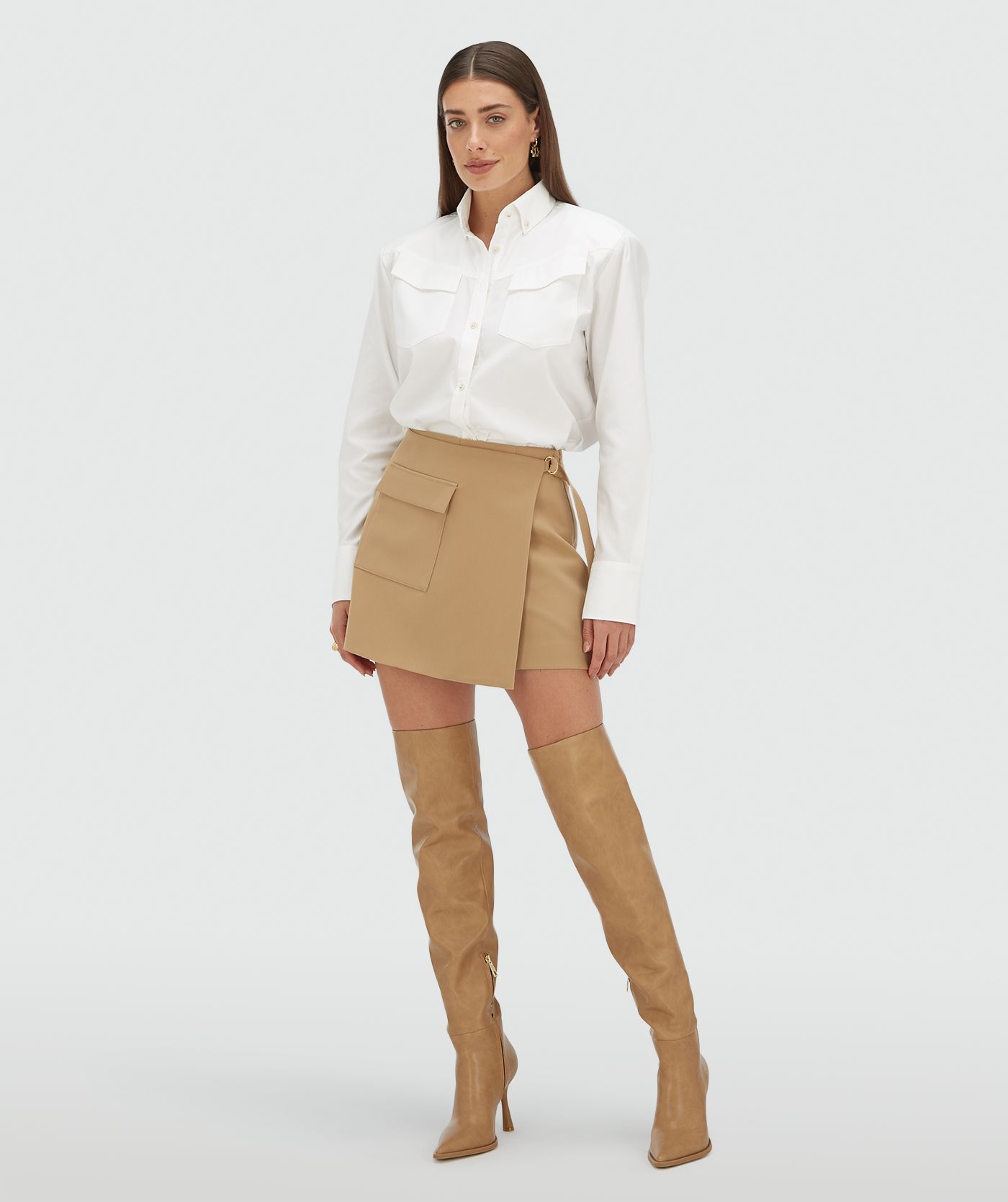 MARLON skort Light Brown l JOSH V | Official online shop