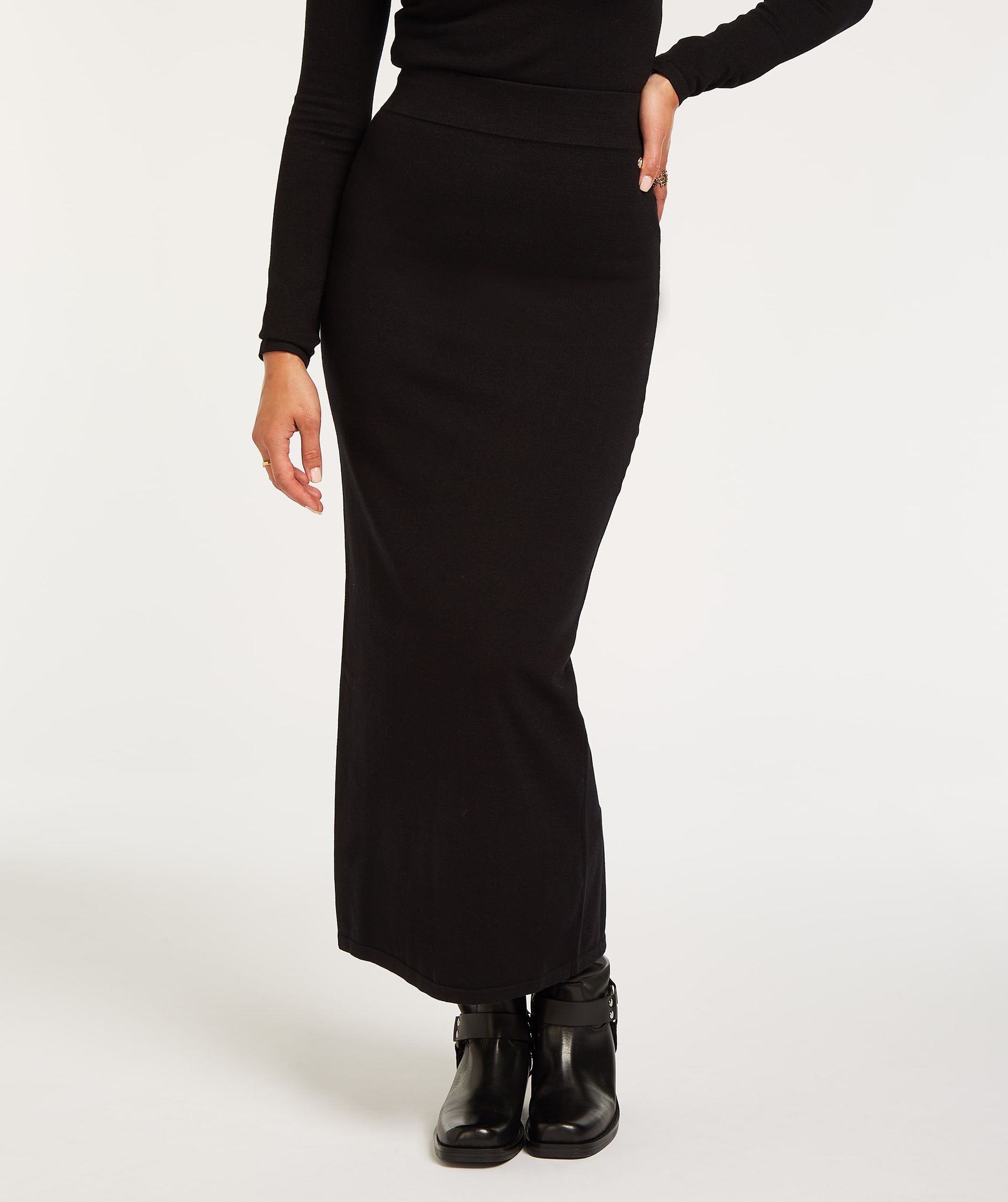 ADDISON fitted maxi skirt