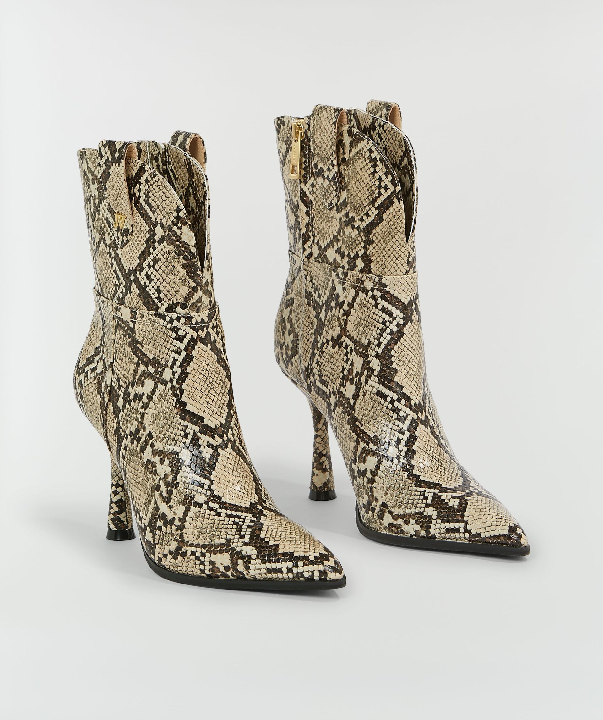ADELINE laarzen met slangenprint