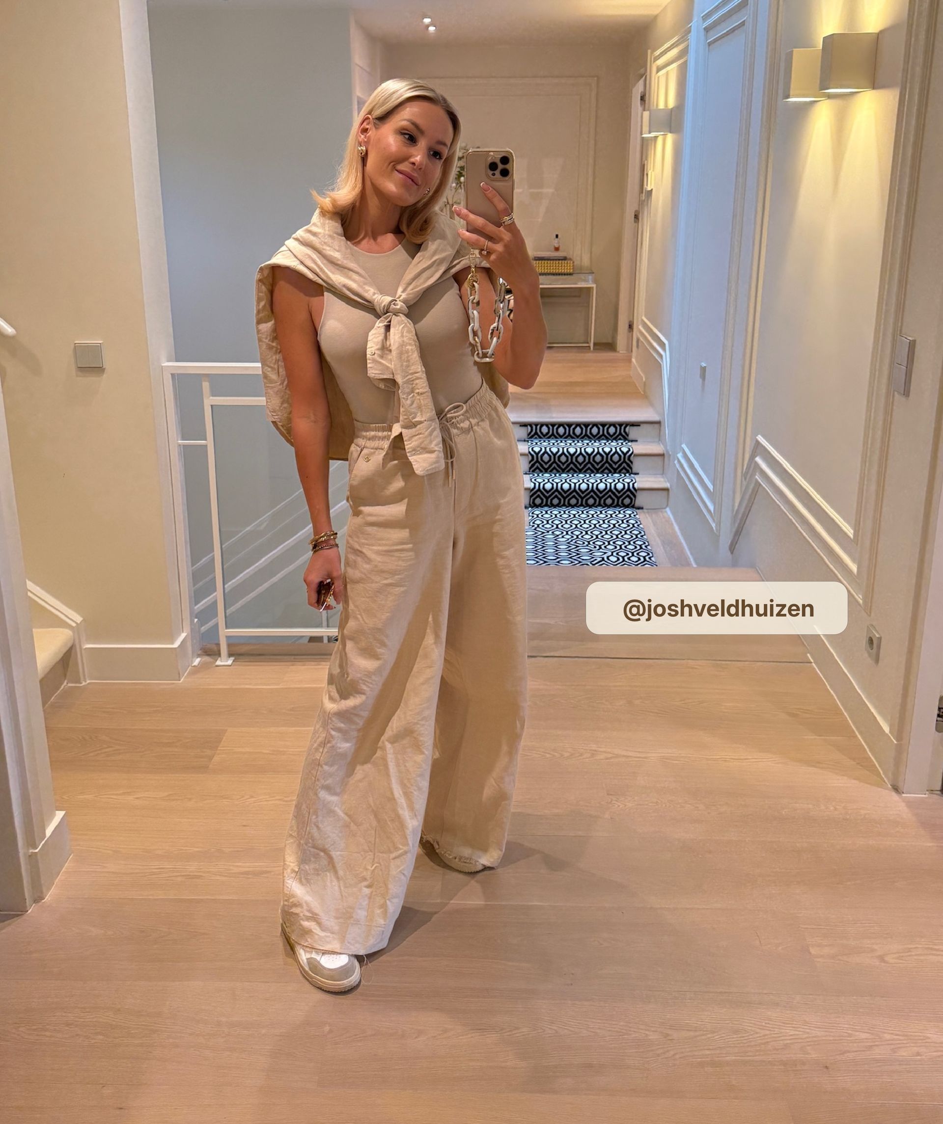AGNES mid rise wide leg broek