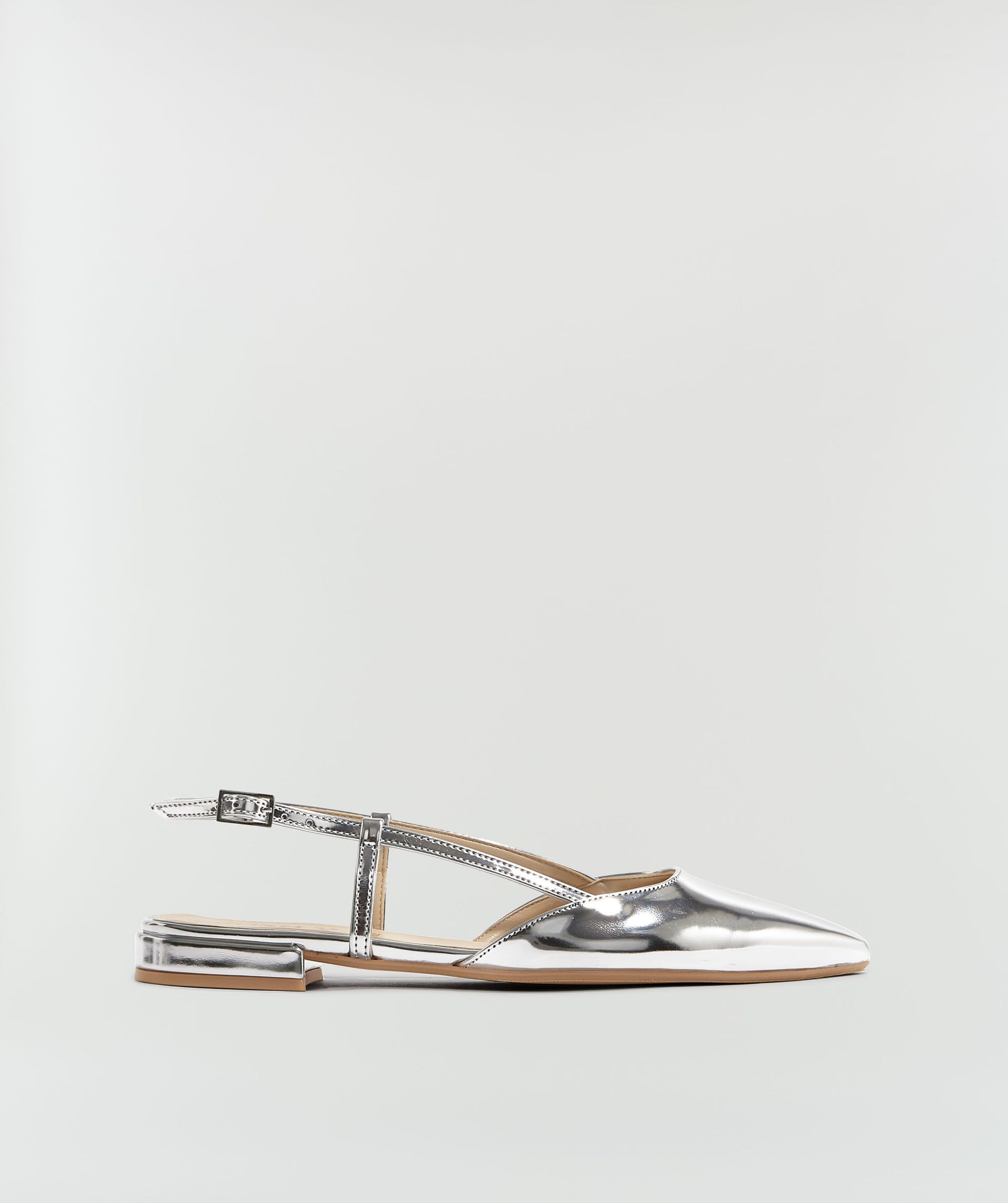 ALESSIA metallic slingbacks with buckle