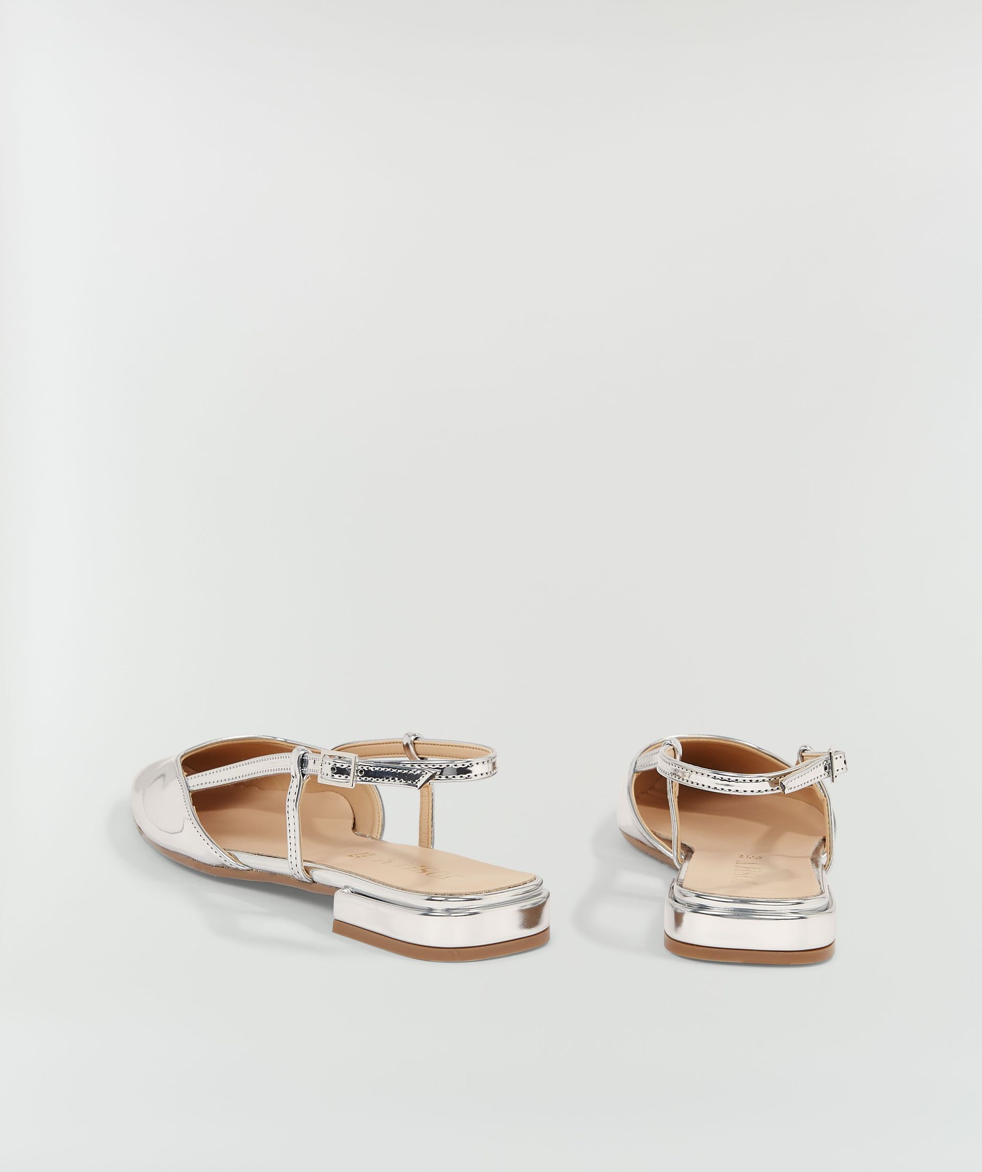 ALESSIA metallic slingbacks with buckle