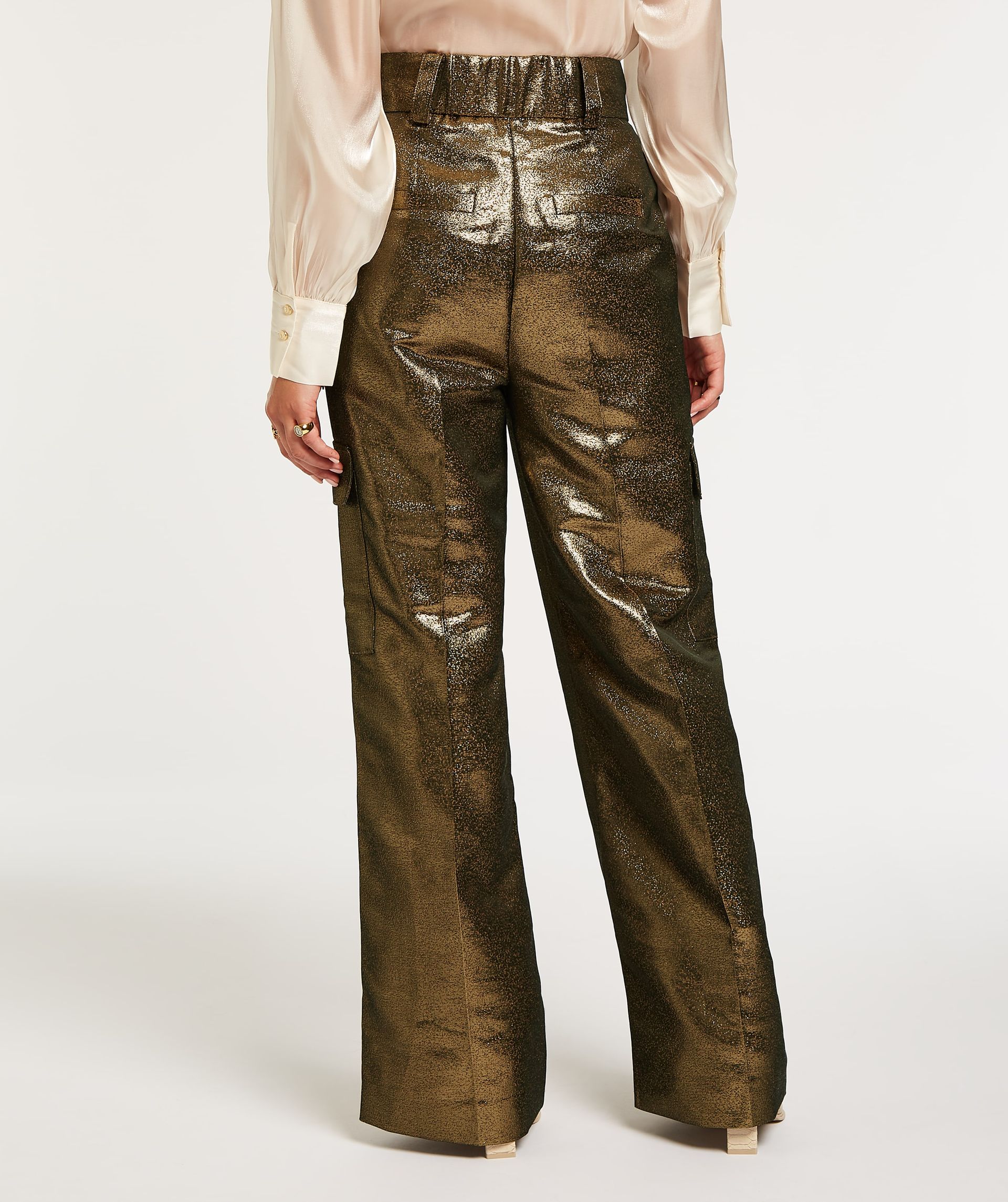 ALI straight fit pants in metallic