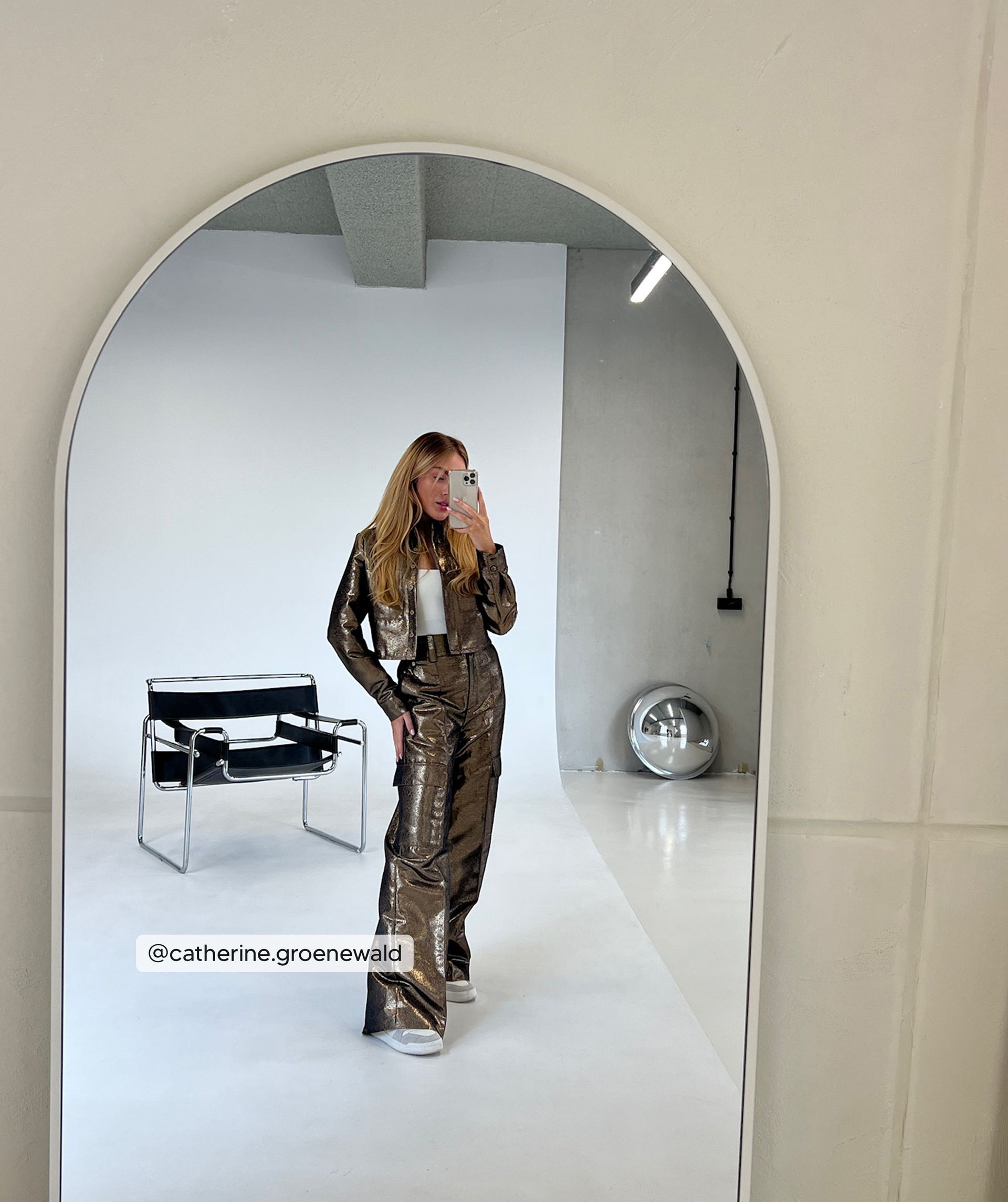 ALI gerade straight fit Hose in Metallic