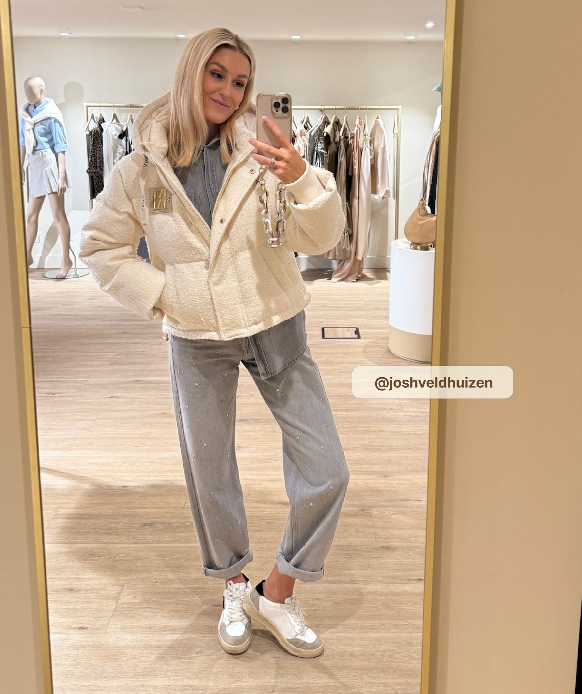 ALICE oversized coat met lurex