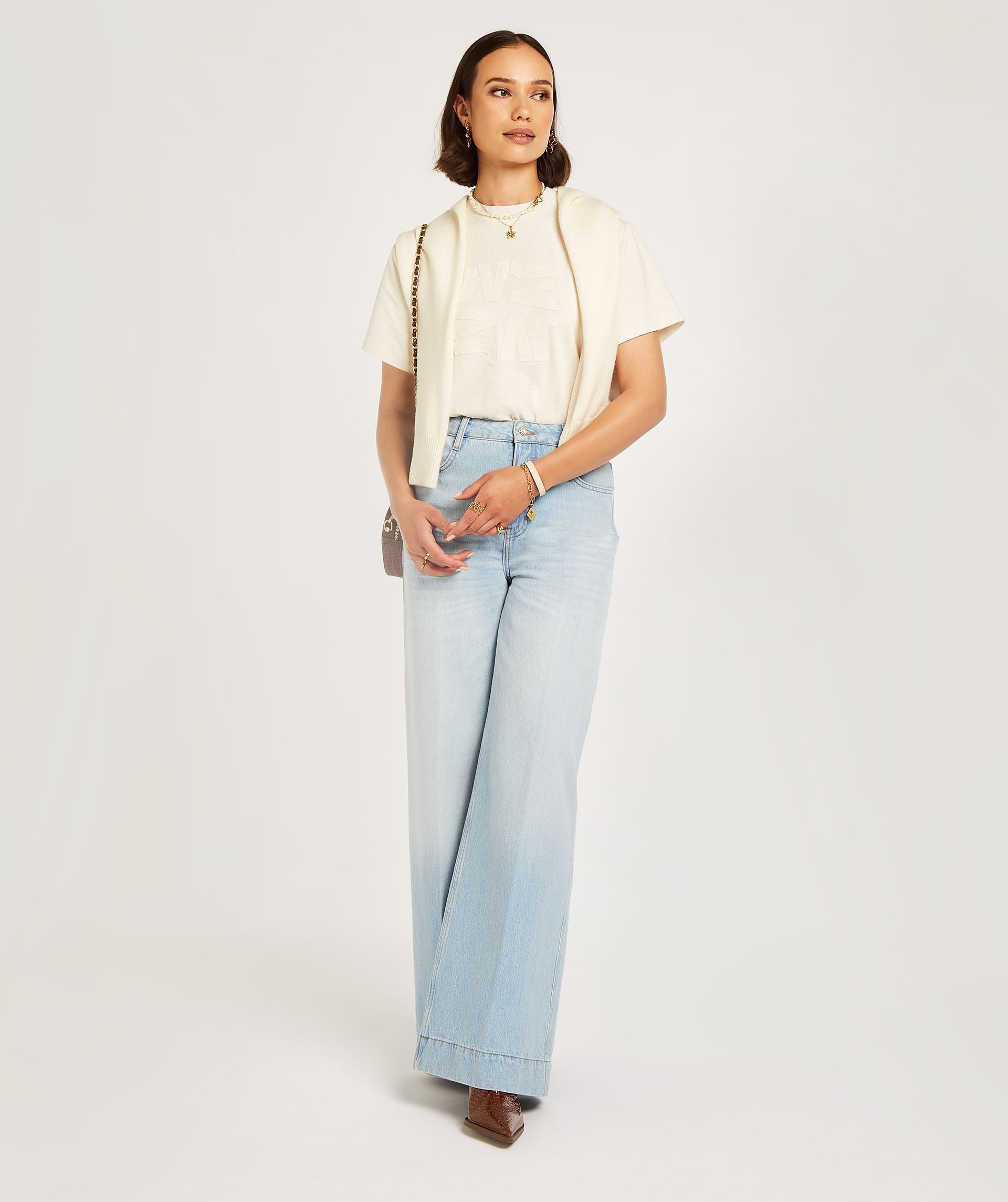 ALINA mid rise wide leg jeans