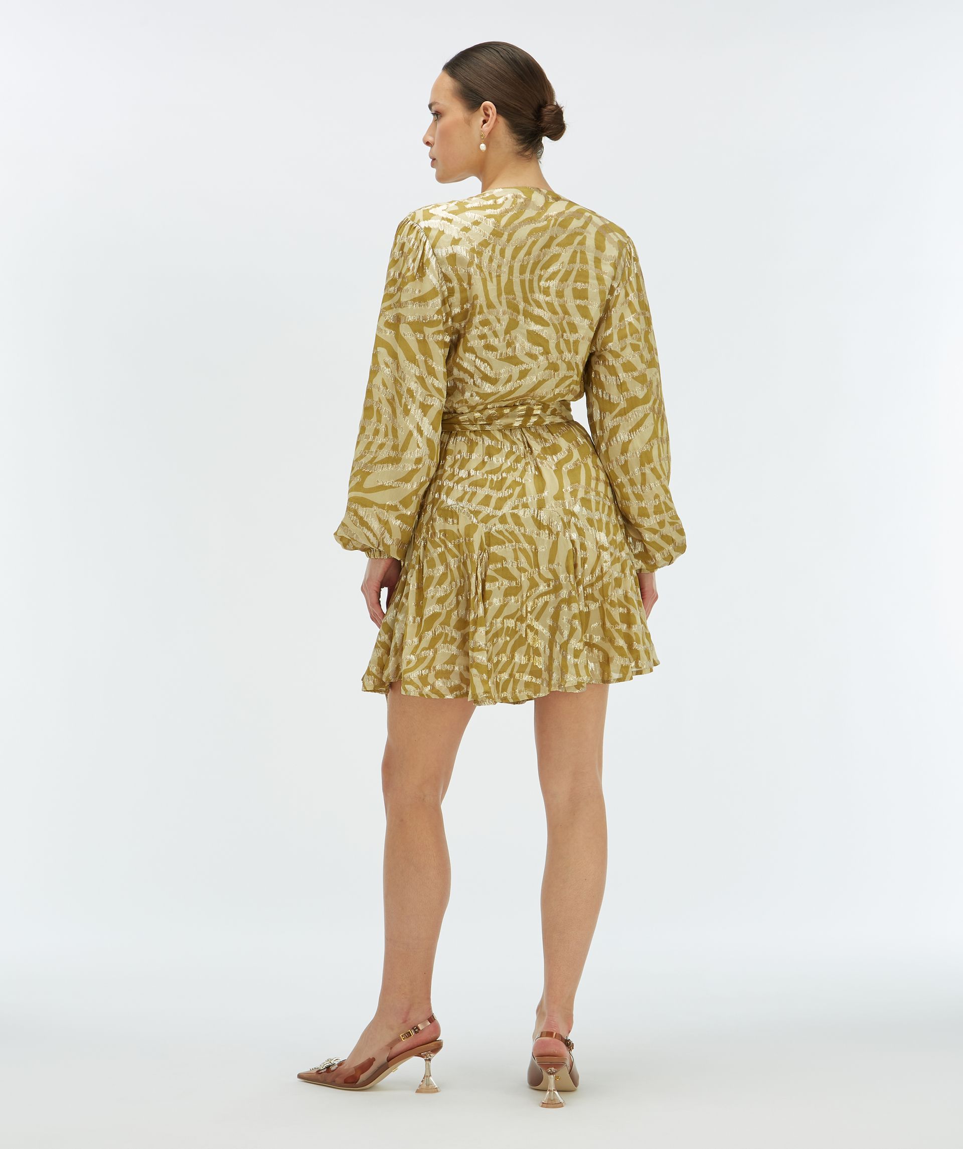 ALIYA overslagjurk met lurex - Josh V