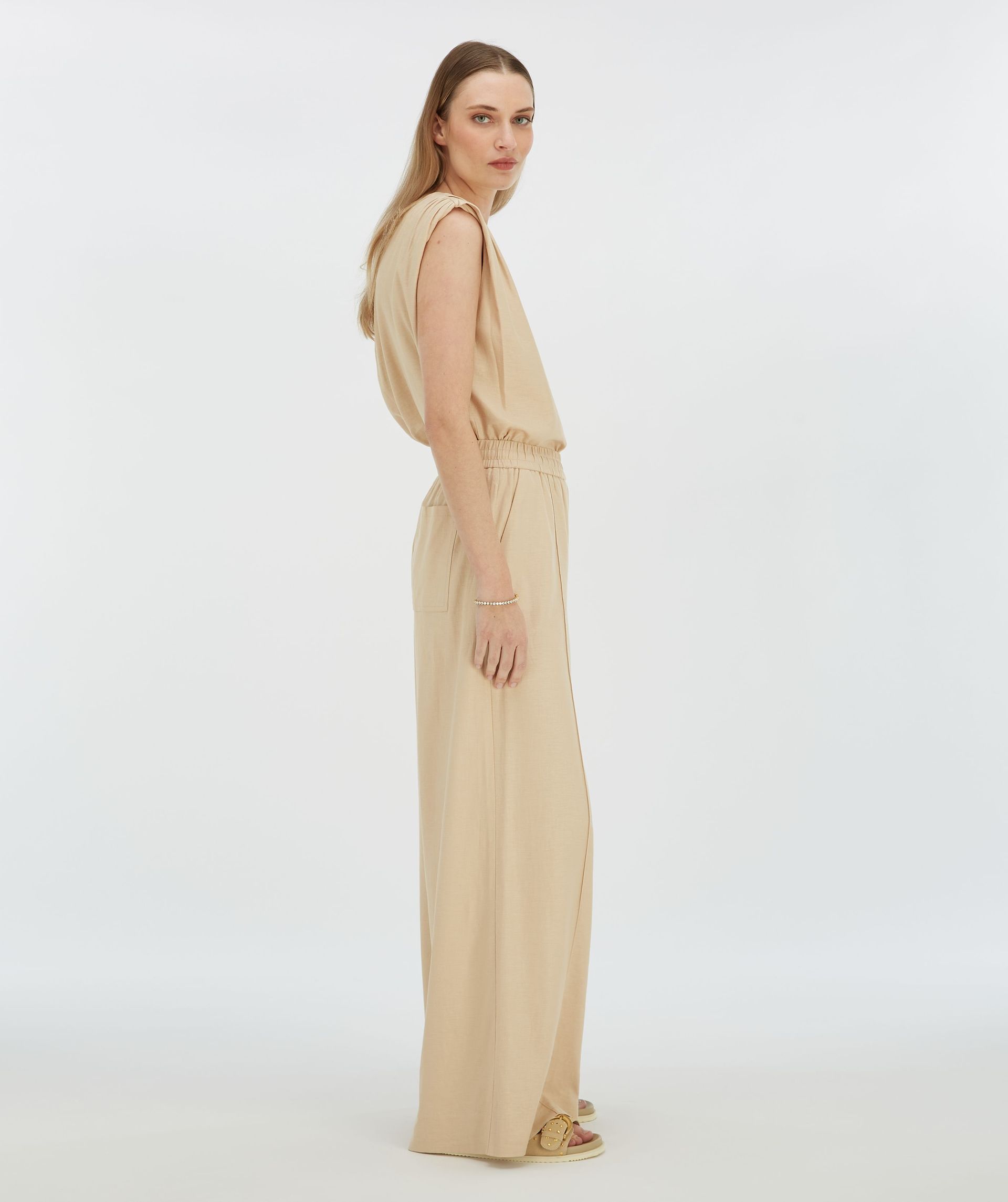 ARIES mid rise wide leg broek