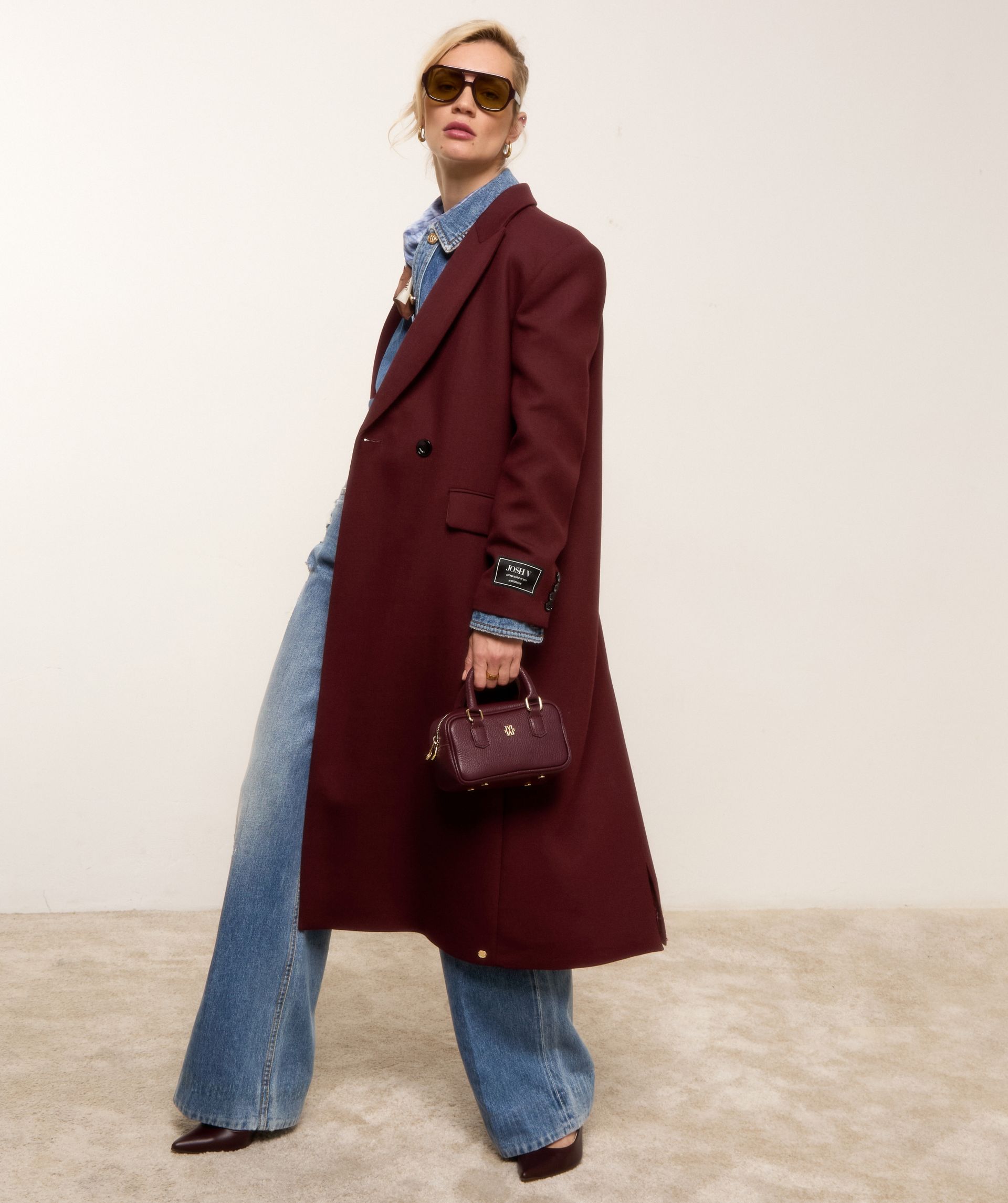 JV-ATHENA oversized coat with wool