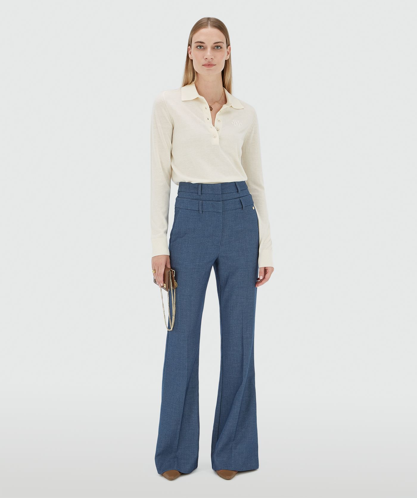 AUDREY slim fit trui met wol