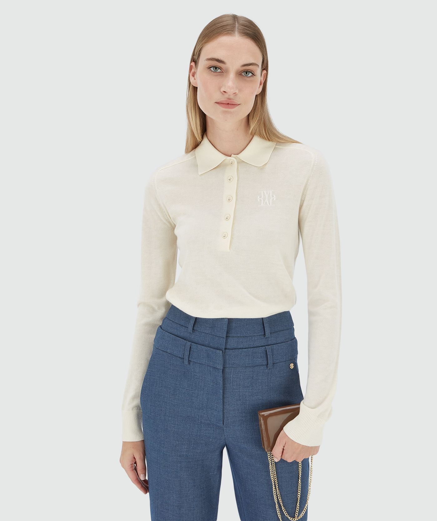 AUDREY slim fit trui met wol