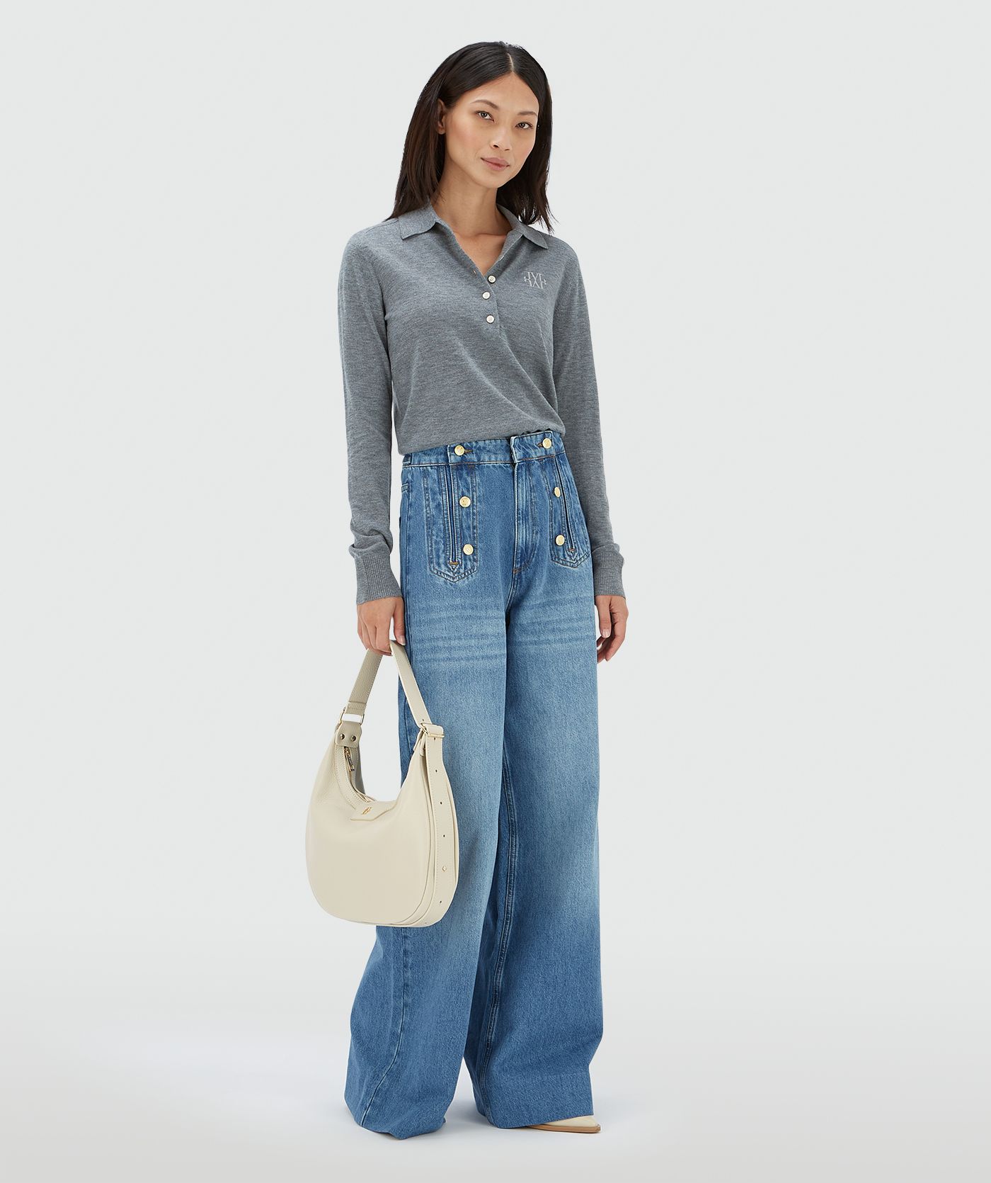 AUDREY slim fit trui met wol