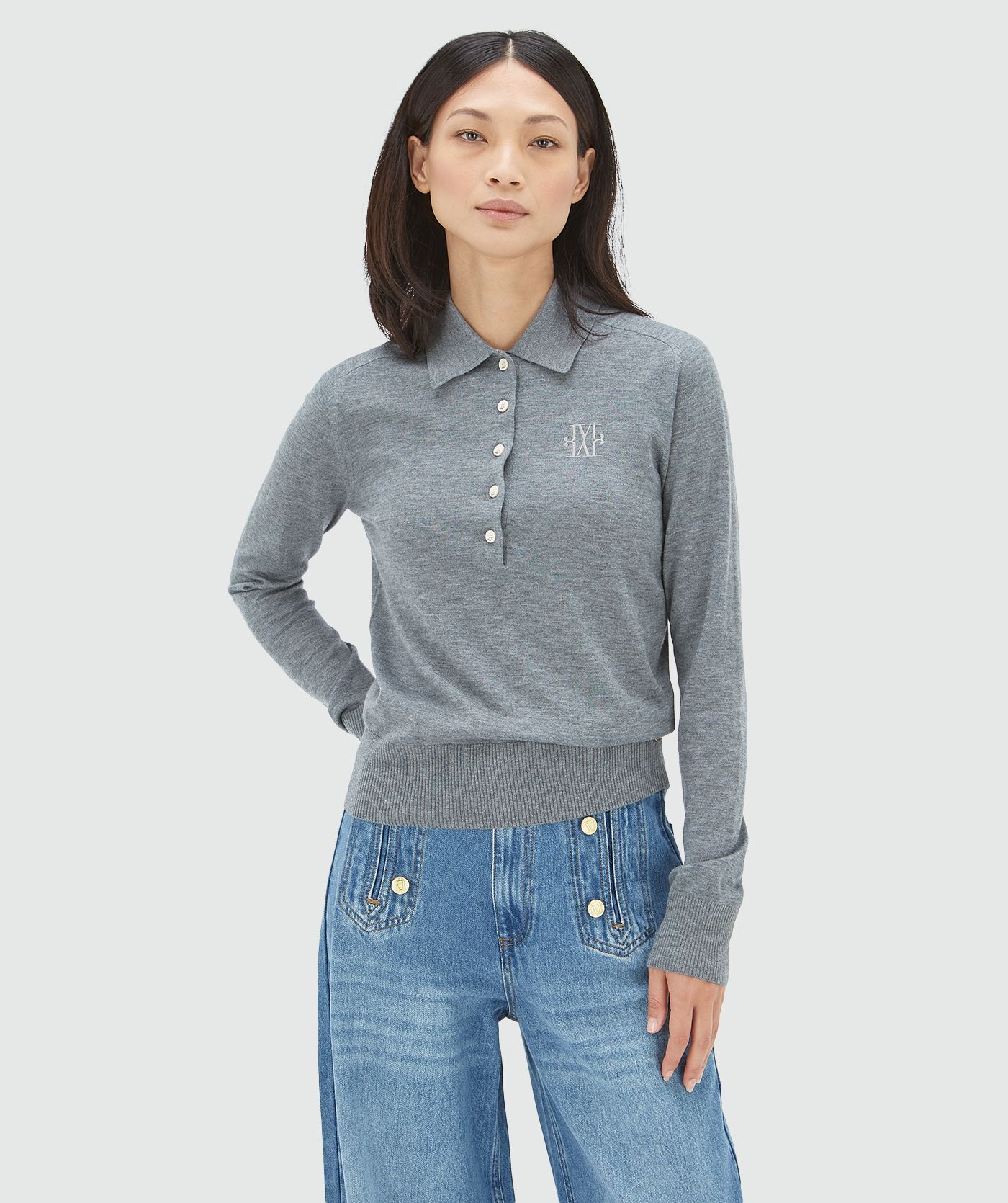 AUDREY slim fit trui met wol