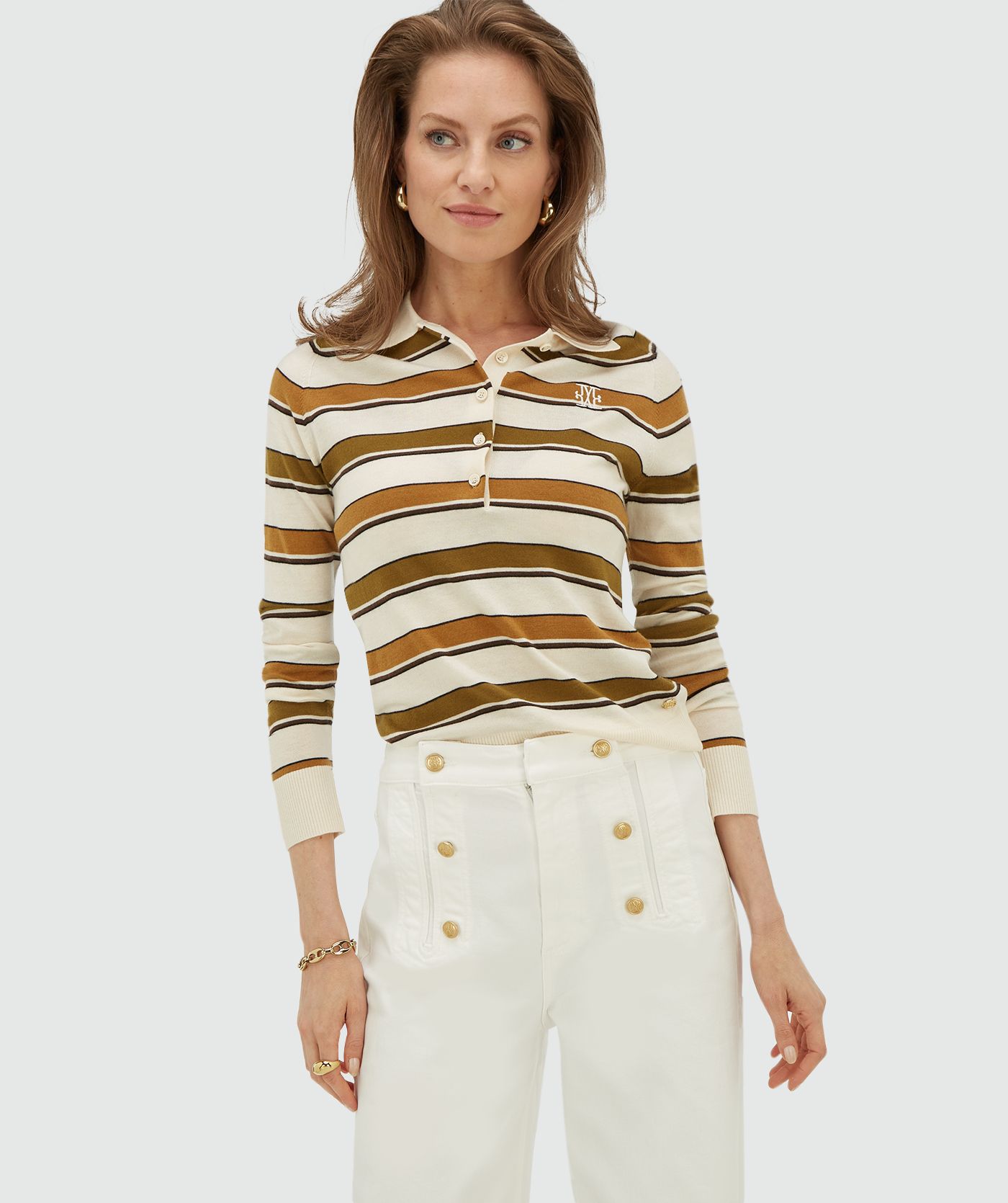 JV-AUDREY slim fit trui met strepen