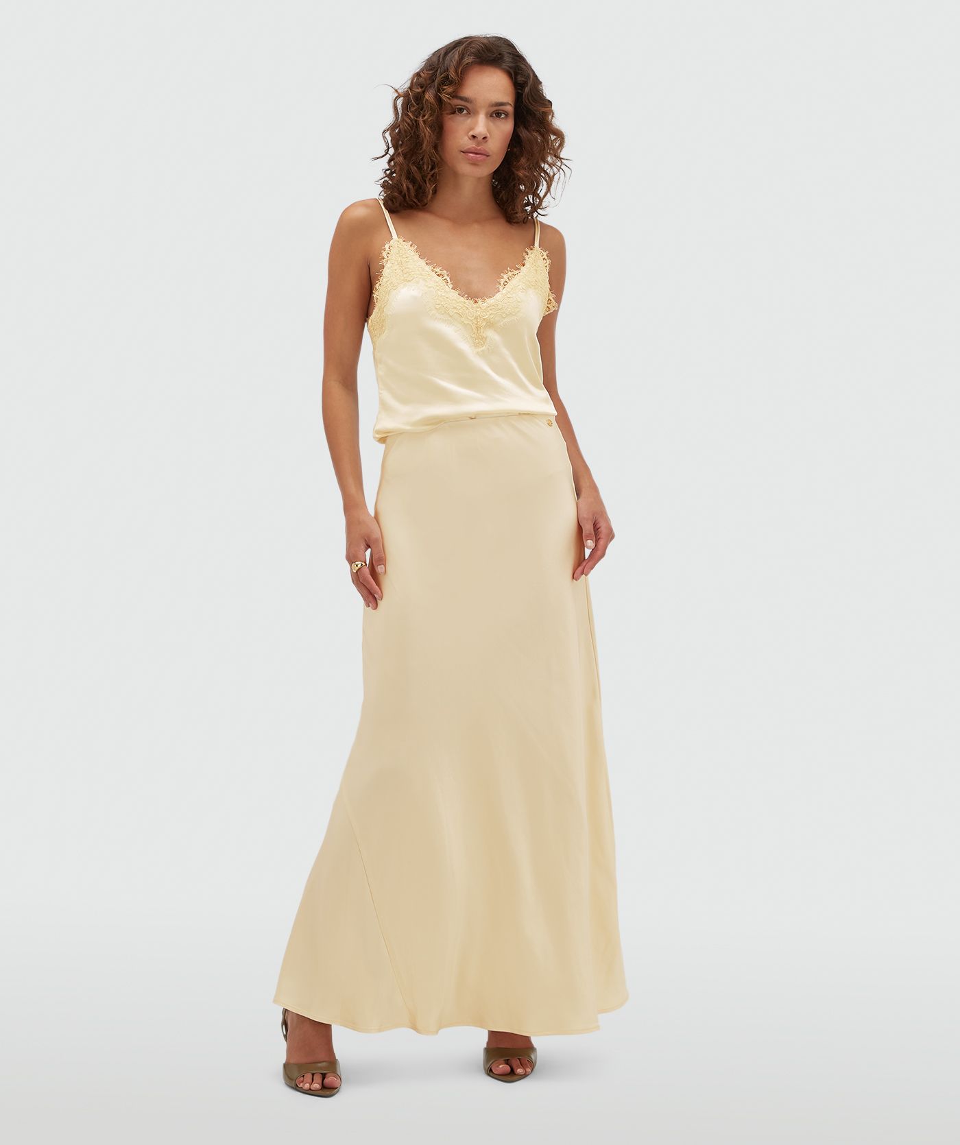 JV-BAILA regular fit top met kant