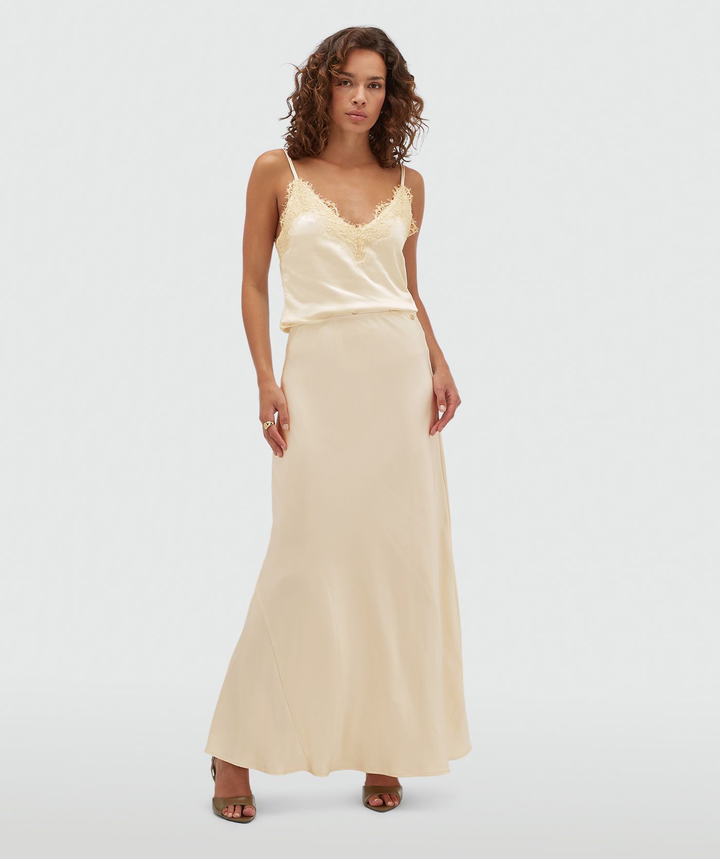 JV-BAILA regular fit top met kant