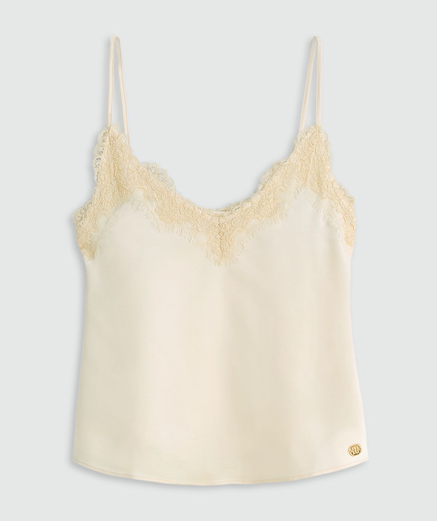 JV-BAILA regular fit top met kant