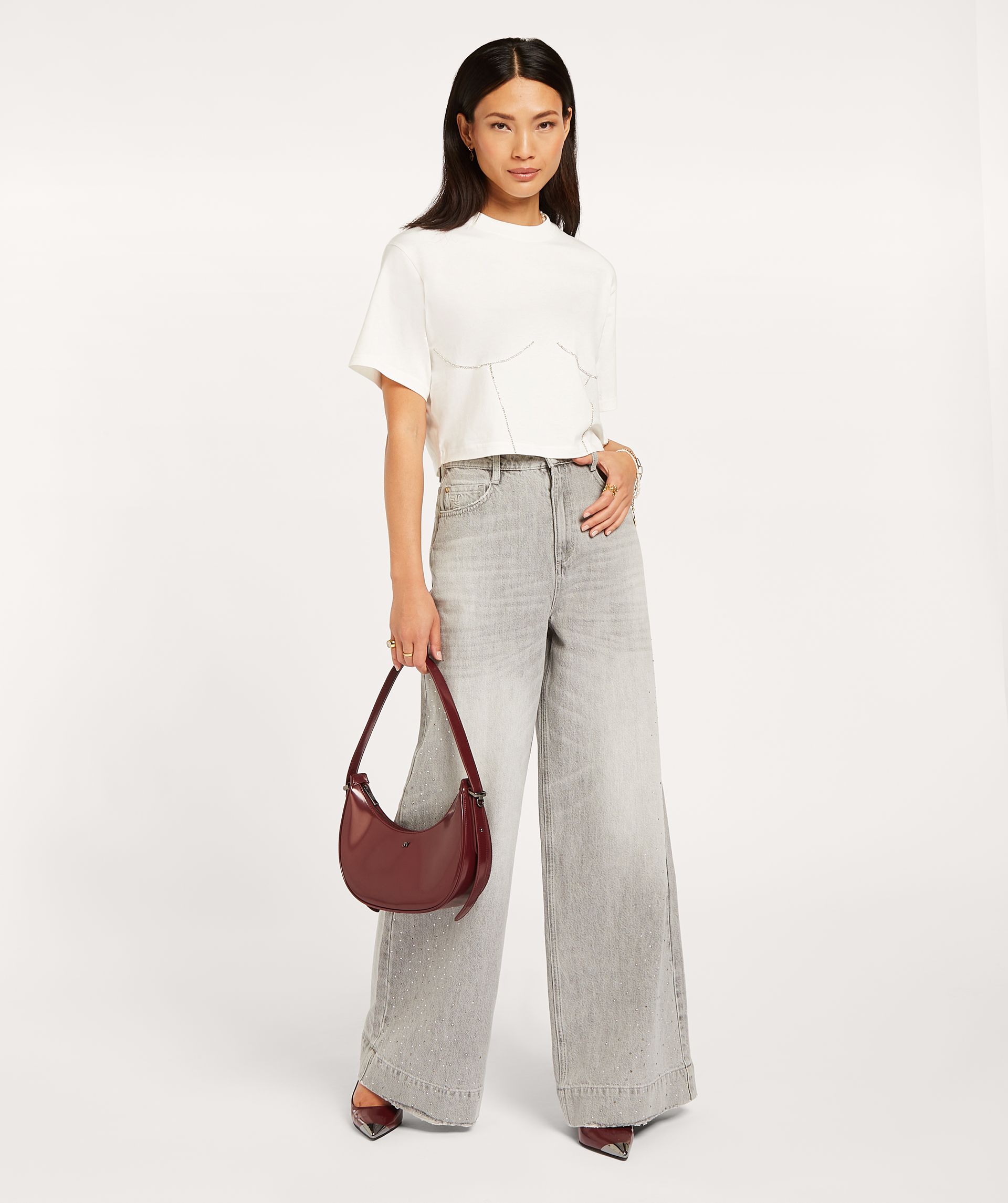 BAILEY mid rise wide leg jeans