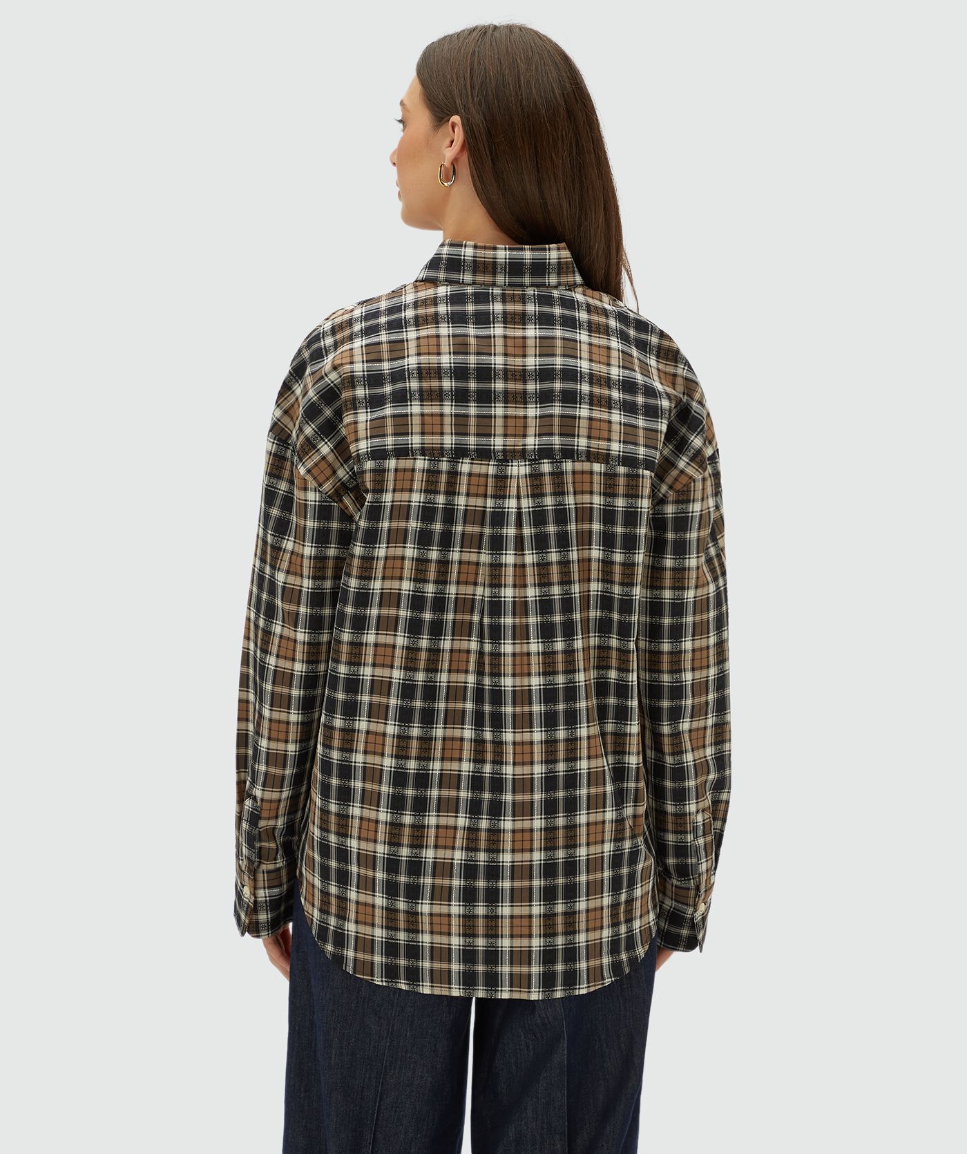 JV-BELLIS oversized checked blouse
