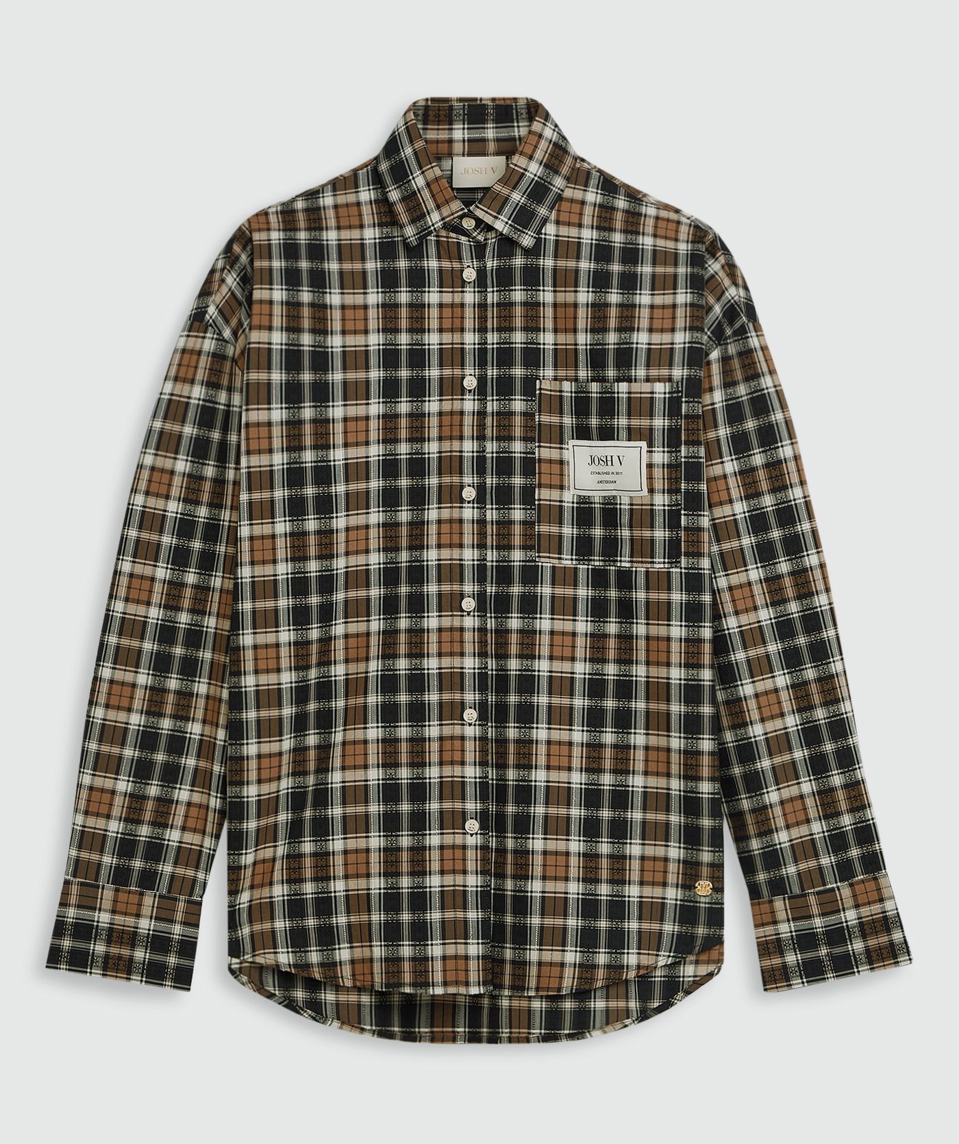 JV-BELLIS oversized checked blouse