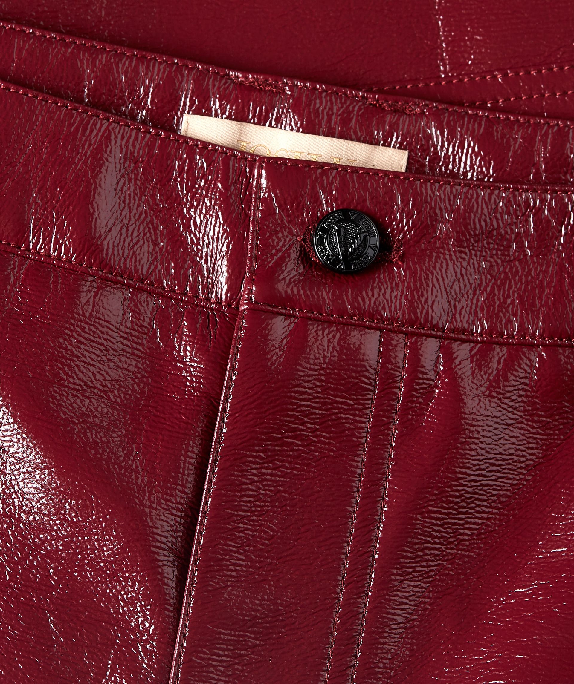 BO high rise girlfriend trousers in patent look