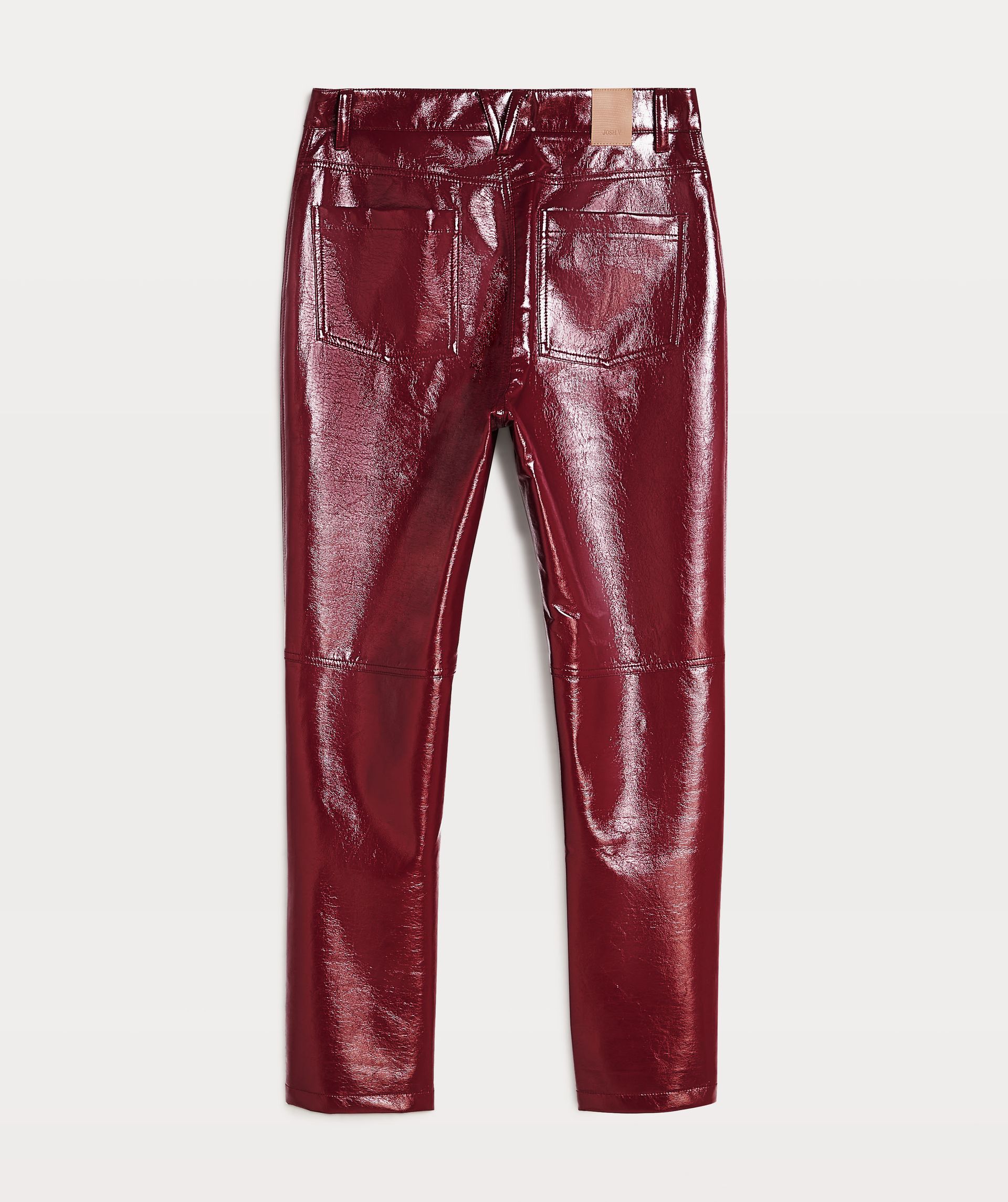 BO high rise girlfriend trousers in patent look