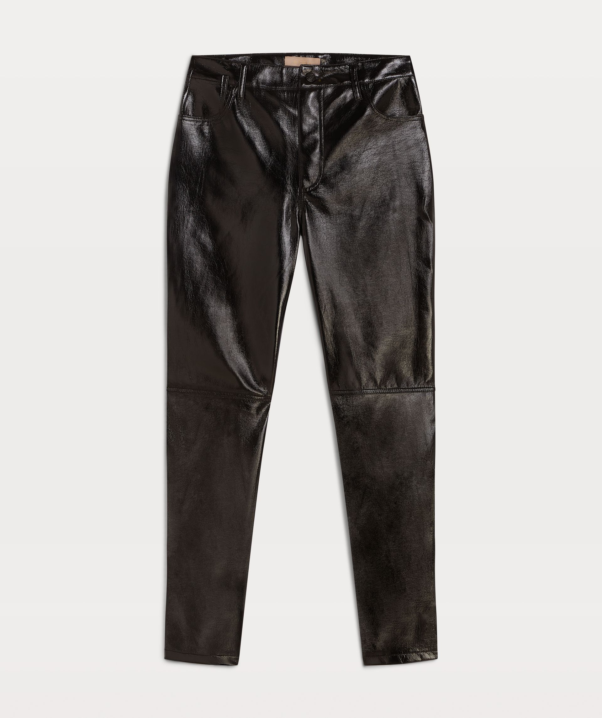 BO girlfriend trousers with lacquer effect