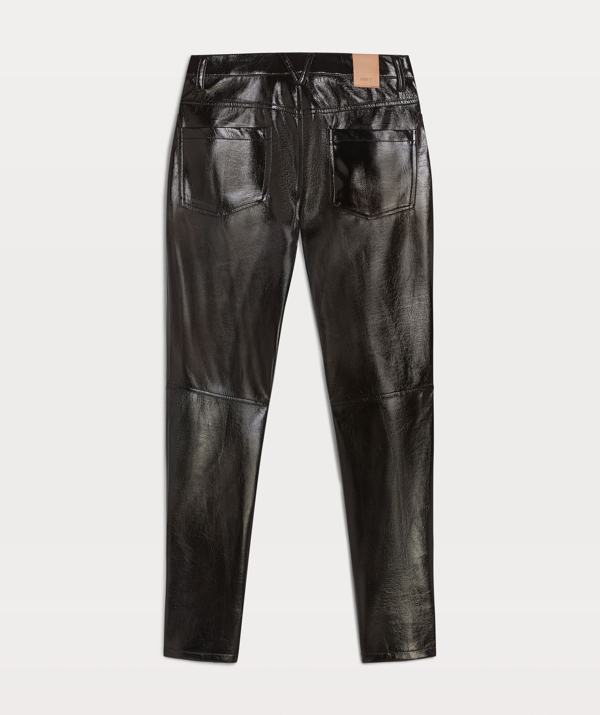 BO girlfriend trousers with lacquer effect