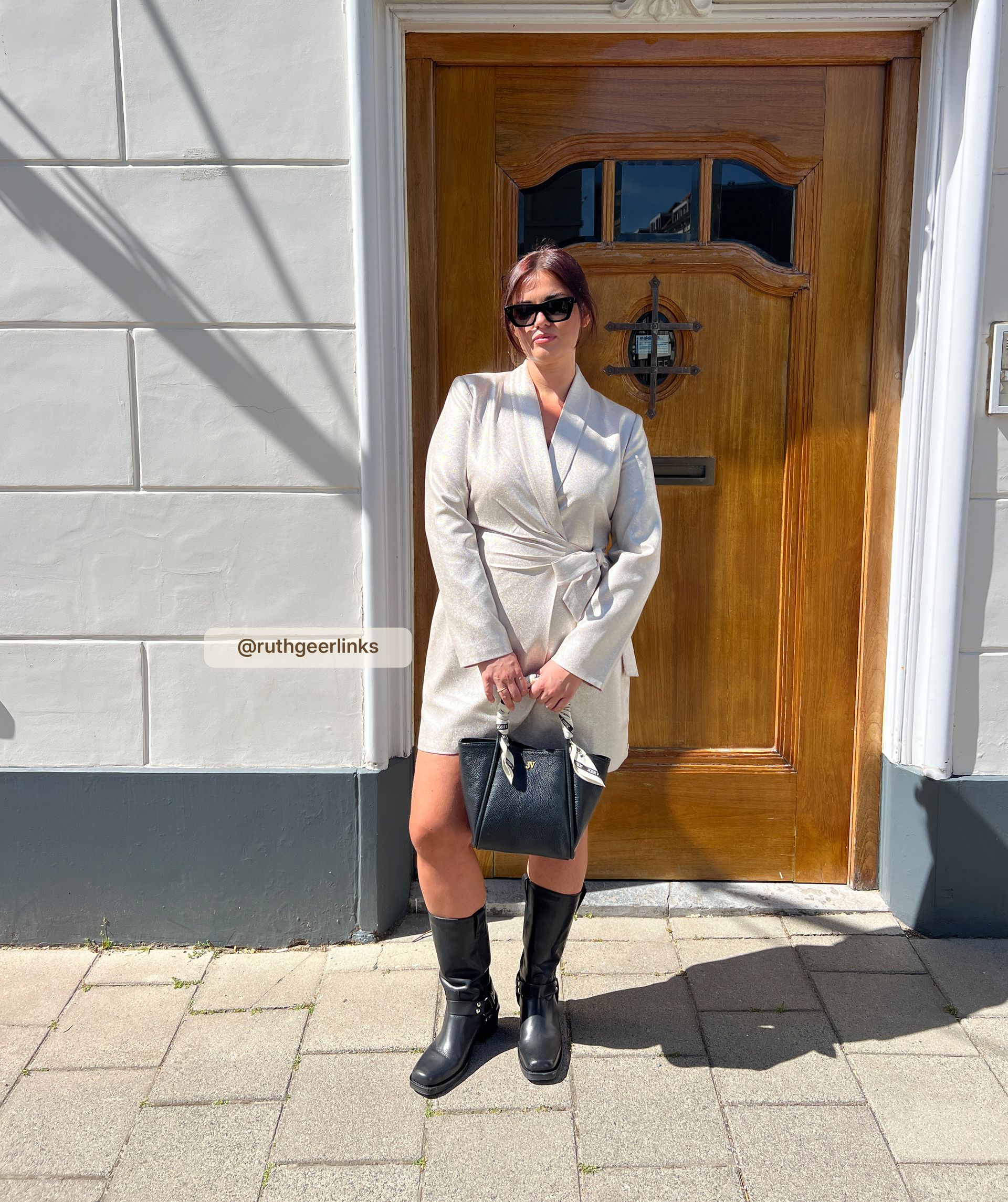 BONITA overslagjurk met glitter