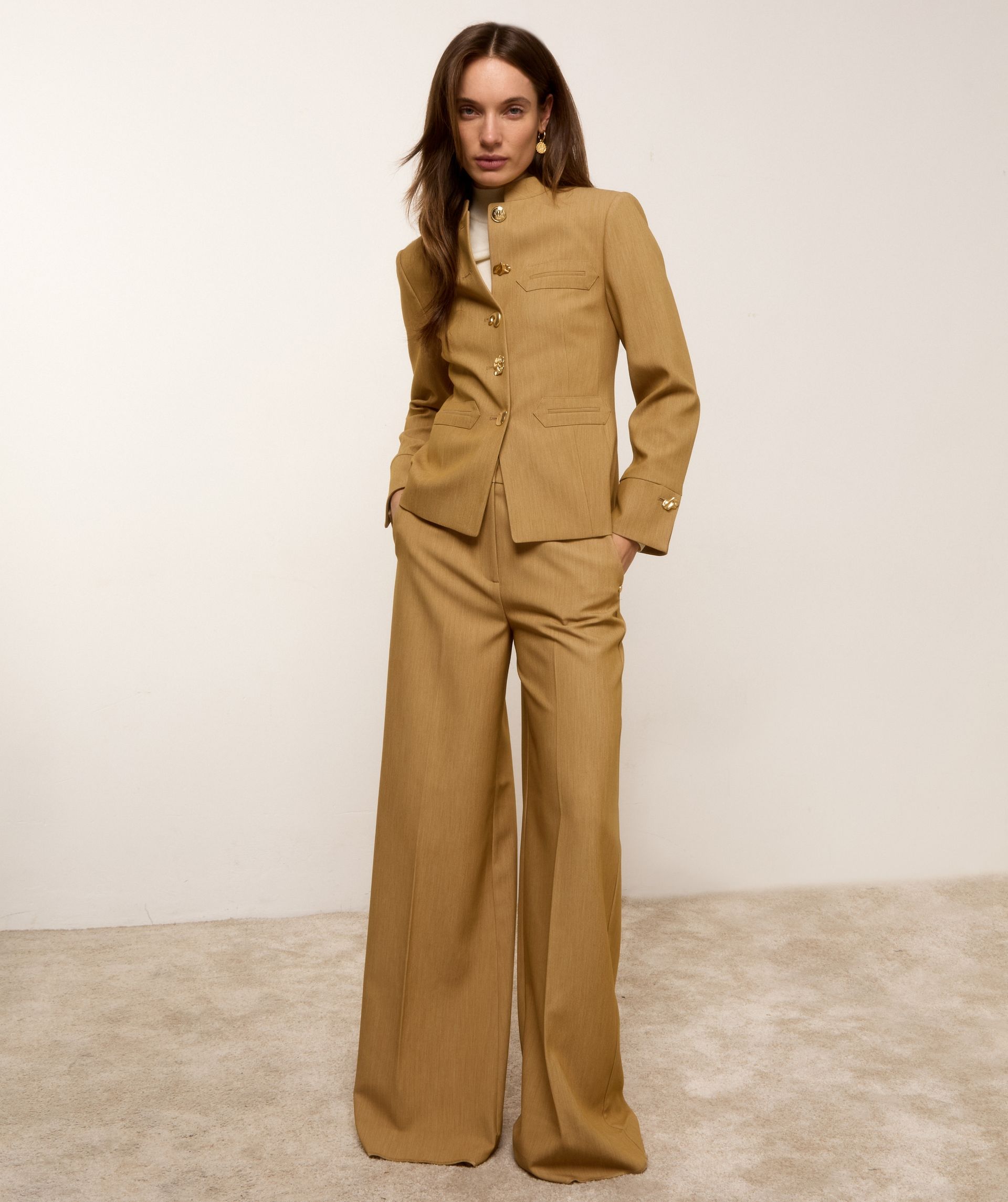 JV-CALLIE high-rise wide-leg trousers