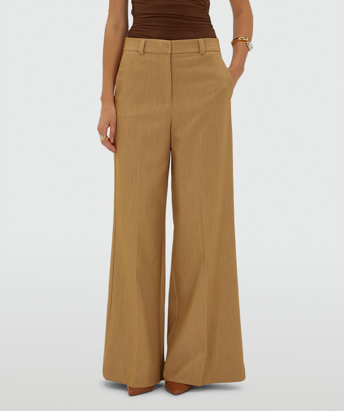 JV-CALLIE high-rise wide-leg trousers