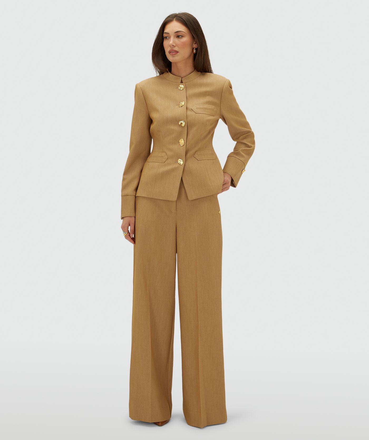 JV-CALLIE high-rise wide-leg trousers