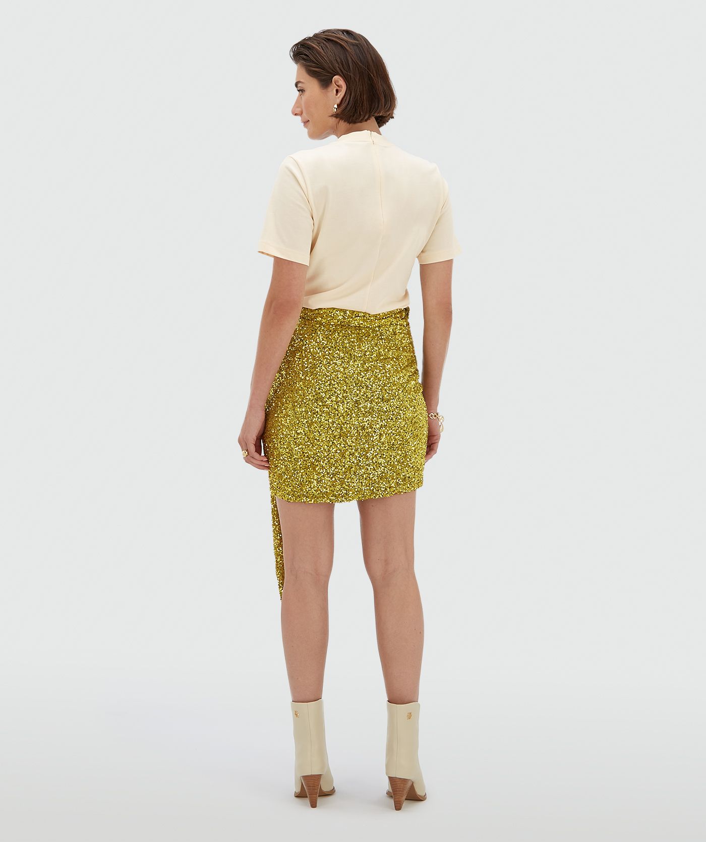 CAMEO high-waisted sequin skirt