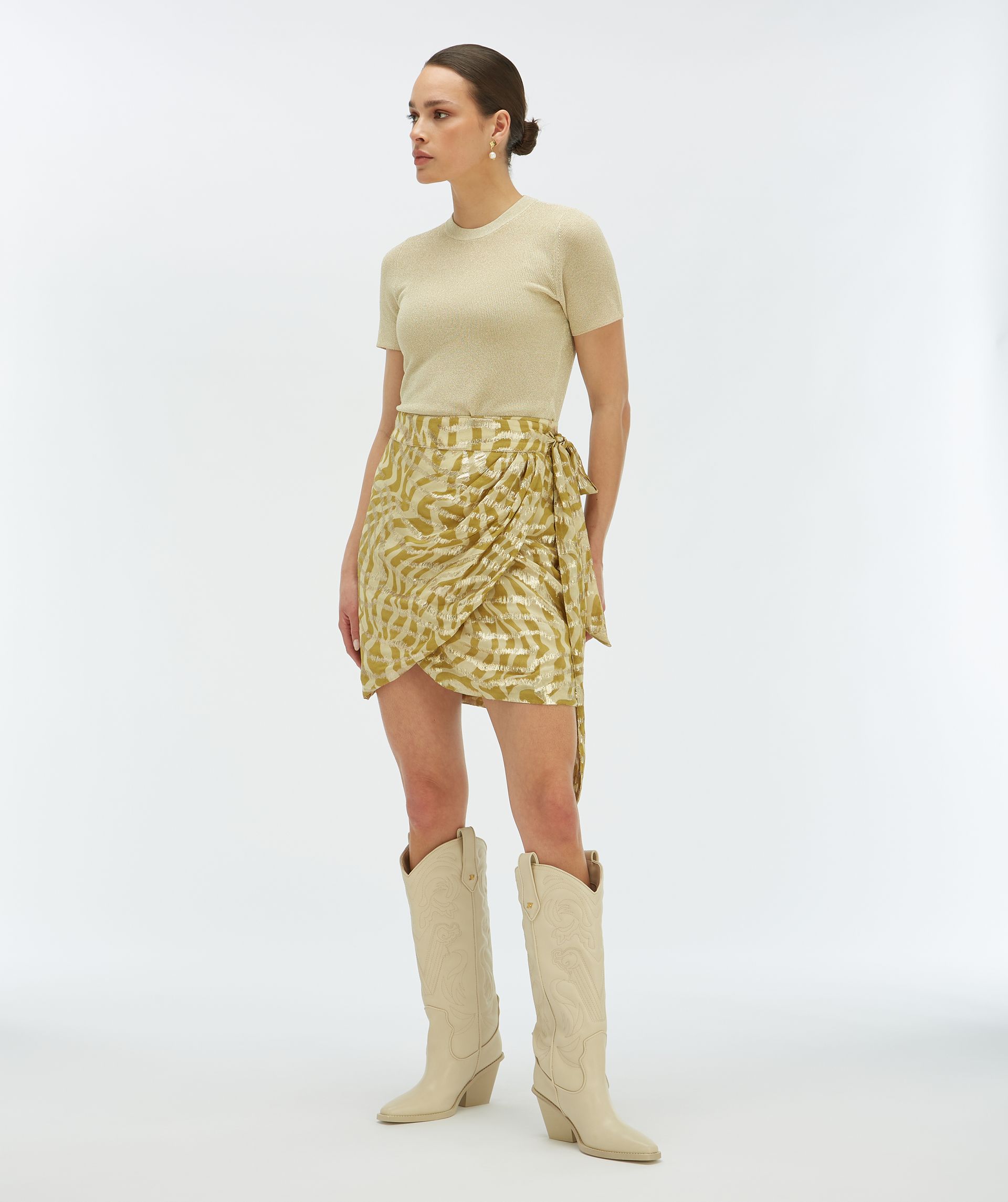 CAMEO high waisted overslagrok met lurex - Josh V