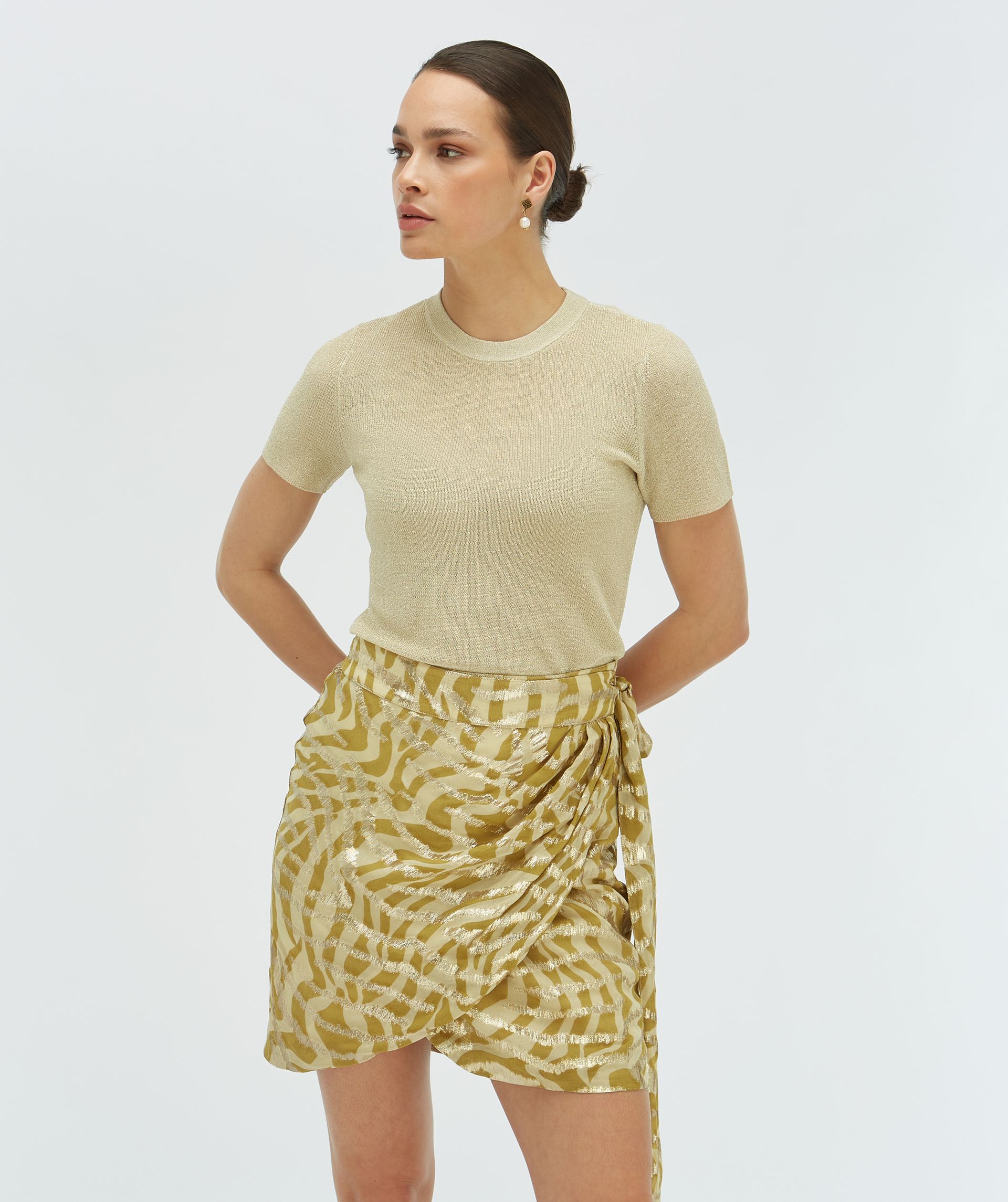CAMEO high waisted overslagrok met lurex - Josh V