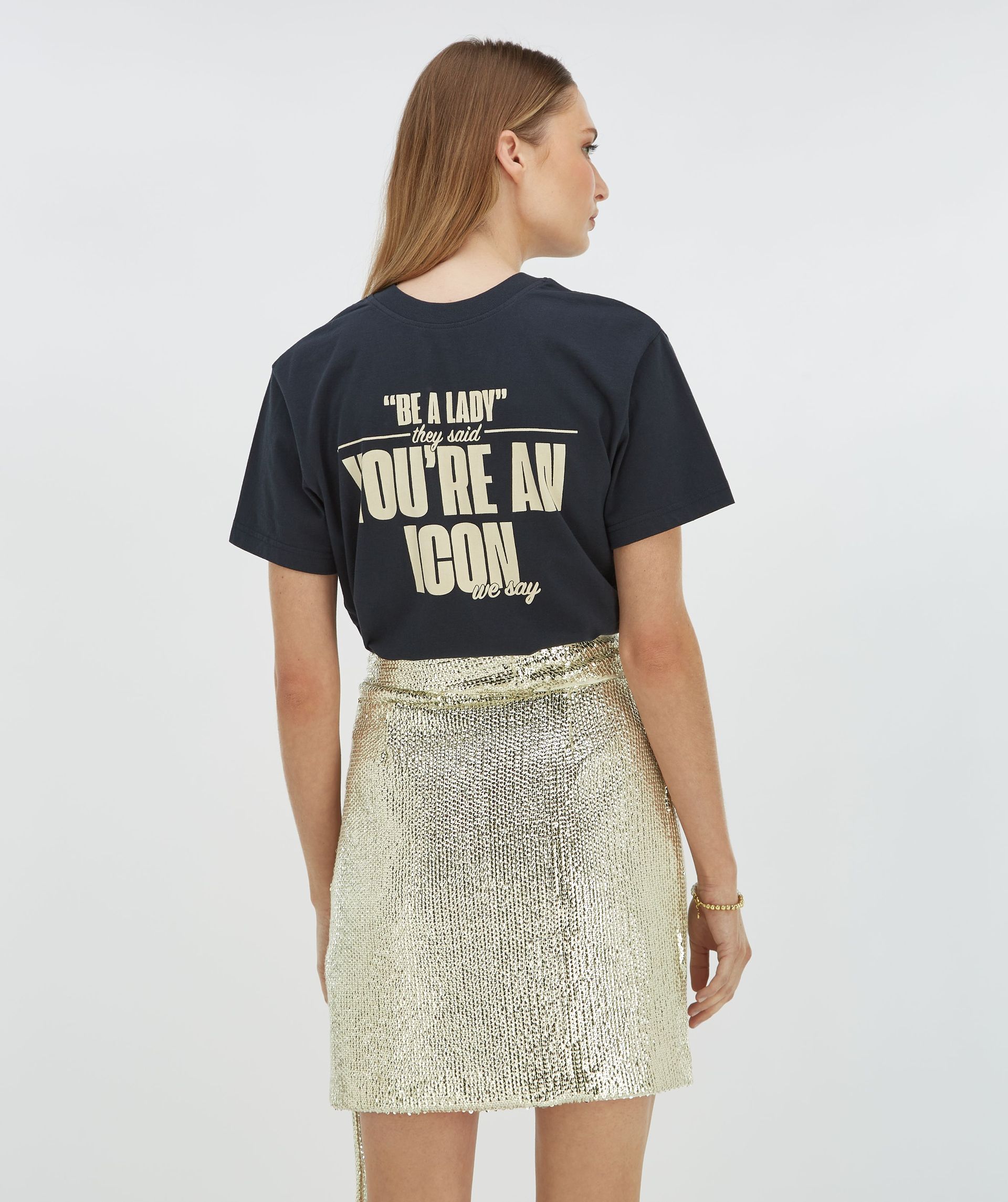 CAMEO regular fit rok met pailletten 