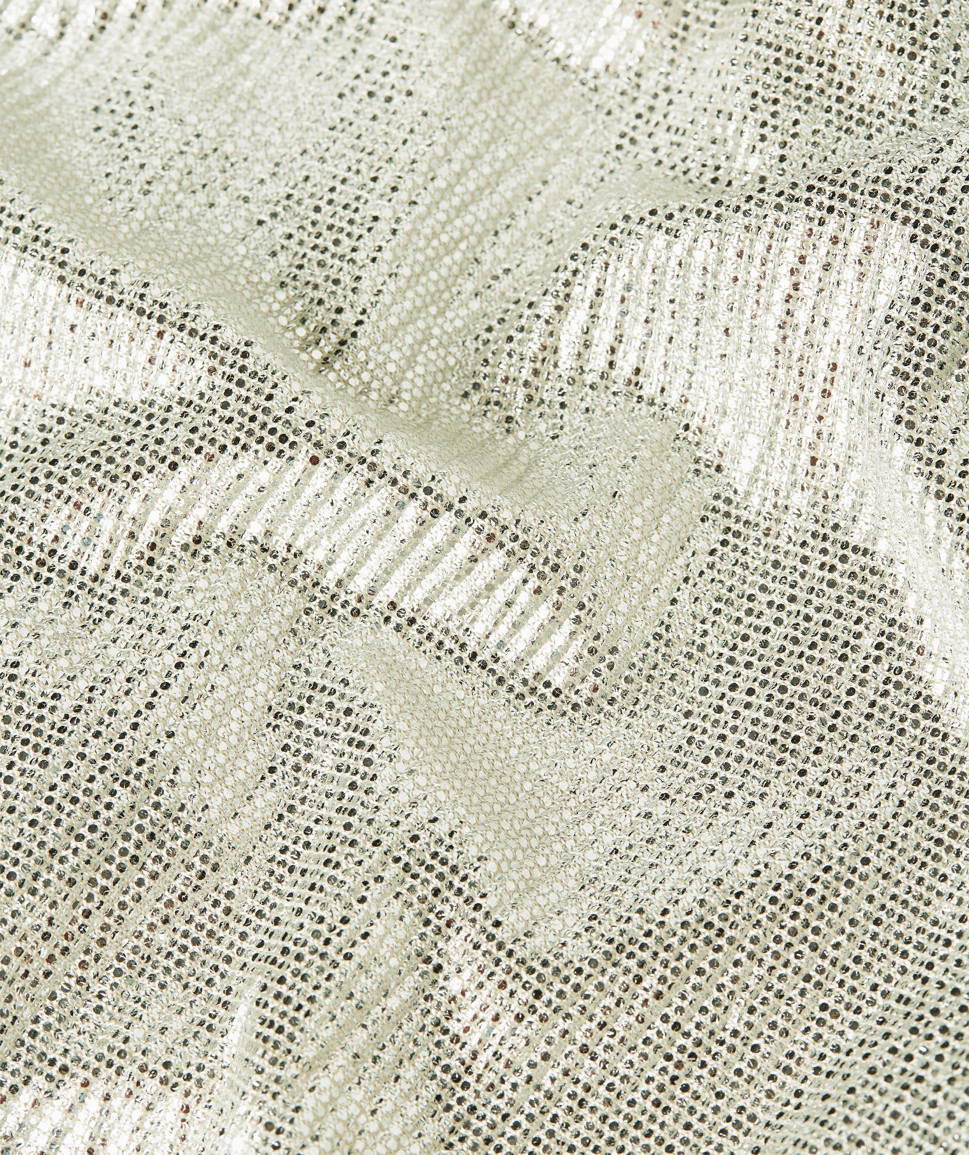 Close-up van de metallic zilverkleurige stof - Josh V