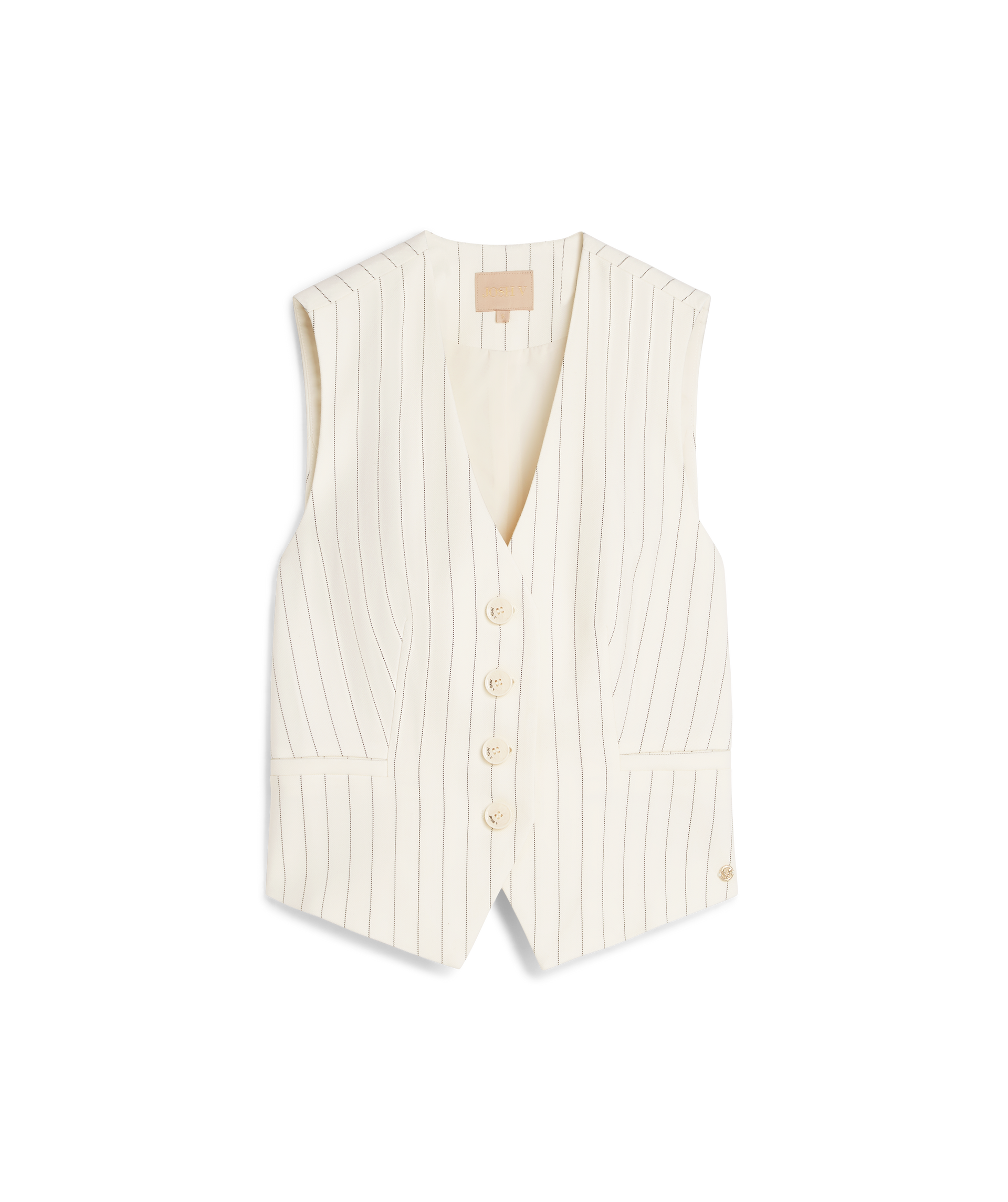 CAMILA tailliertes Einbauweste mit Pinstripe