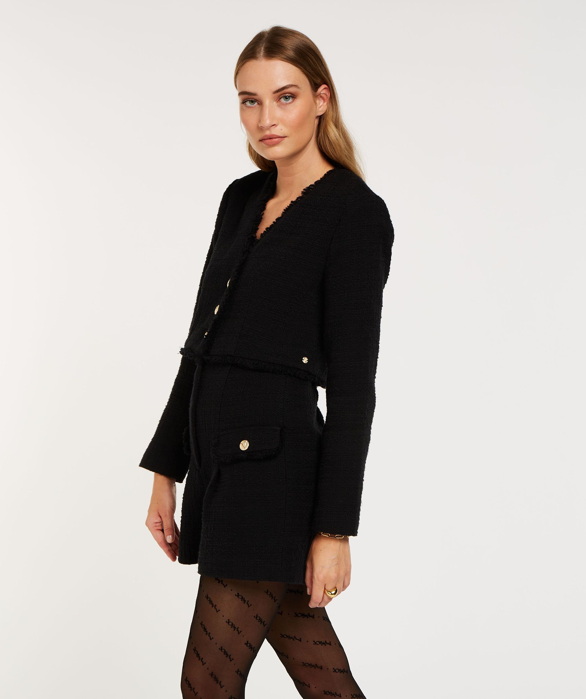 CASSIE fitted playsuit in bouclé