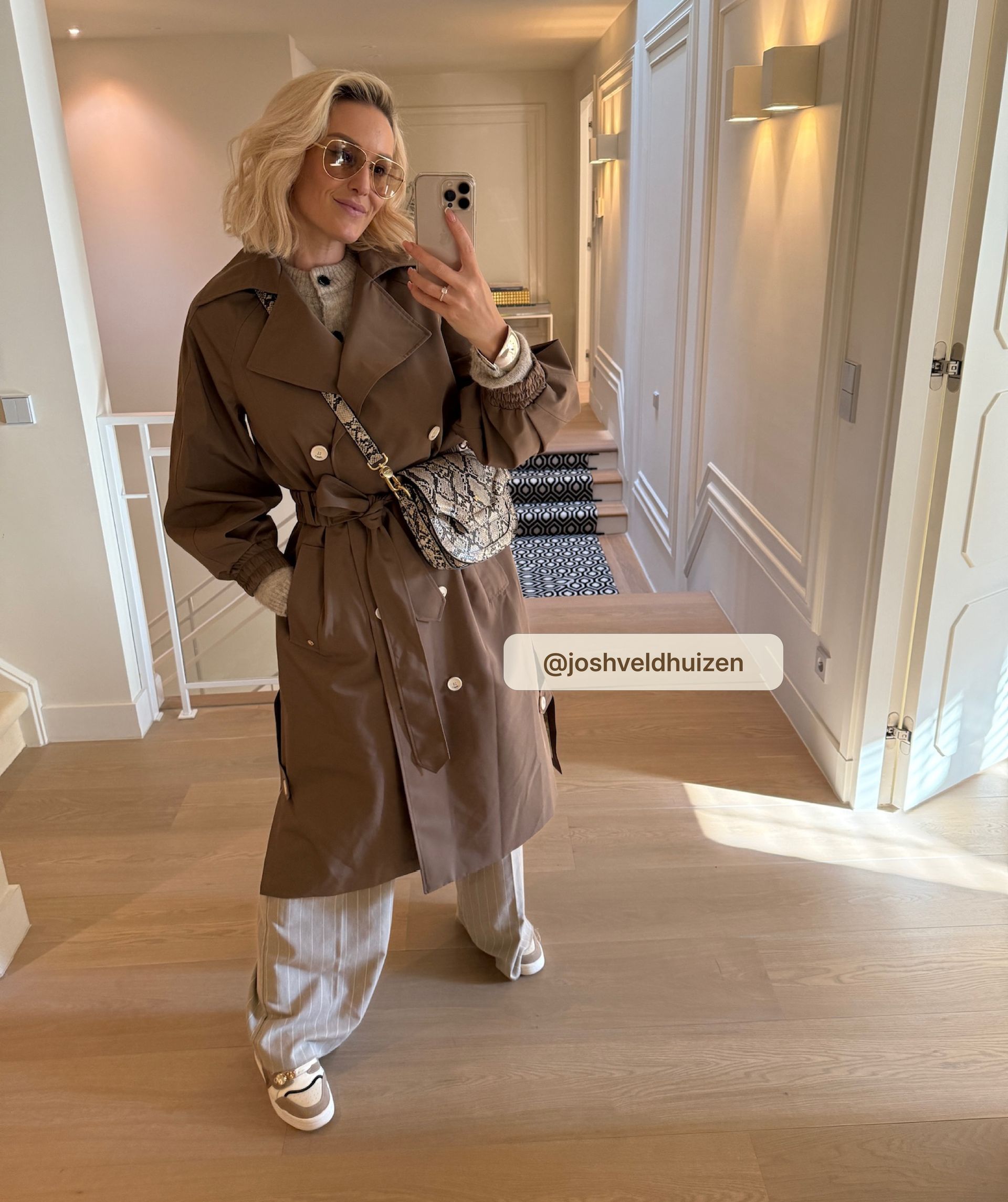 CELINE trench coat with metallic interior