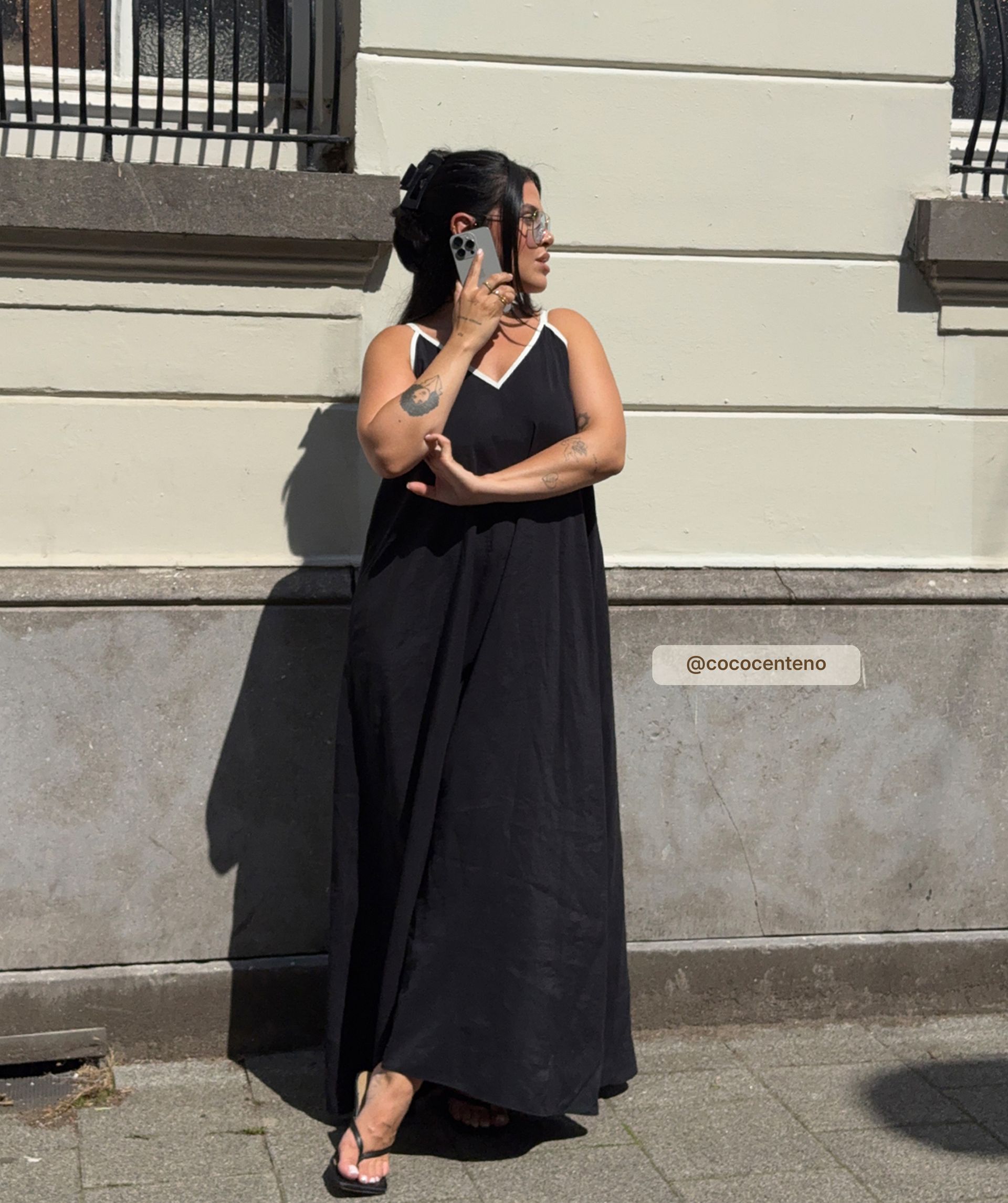 CLARA maxi jurk met striksluiting