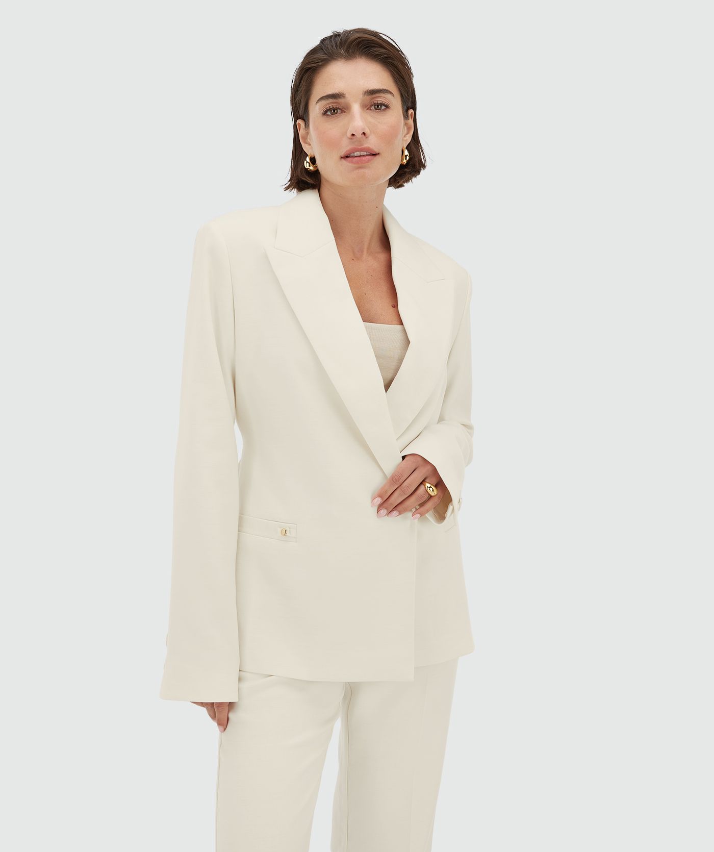 DEACON loose fit blazer with shoulder pads