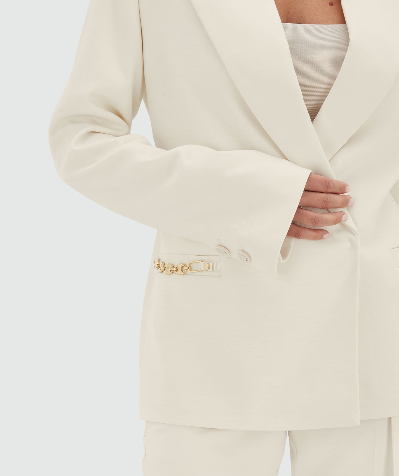 DEACON loose fit blazer with shoulder pads