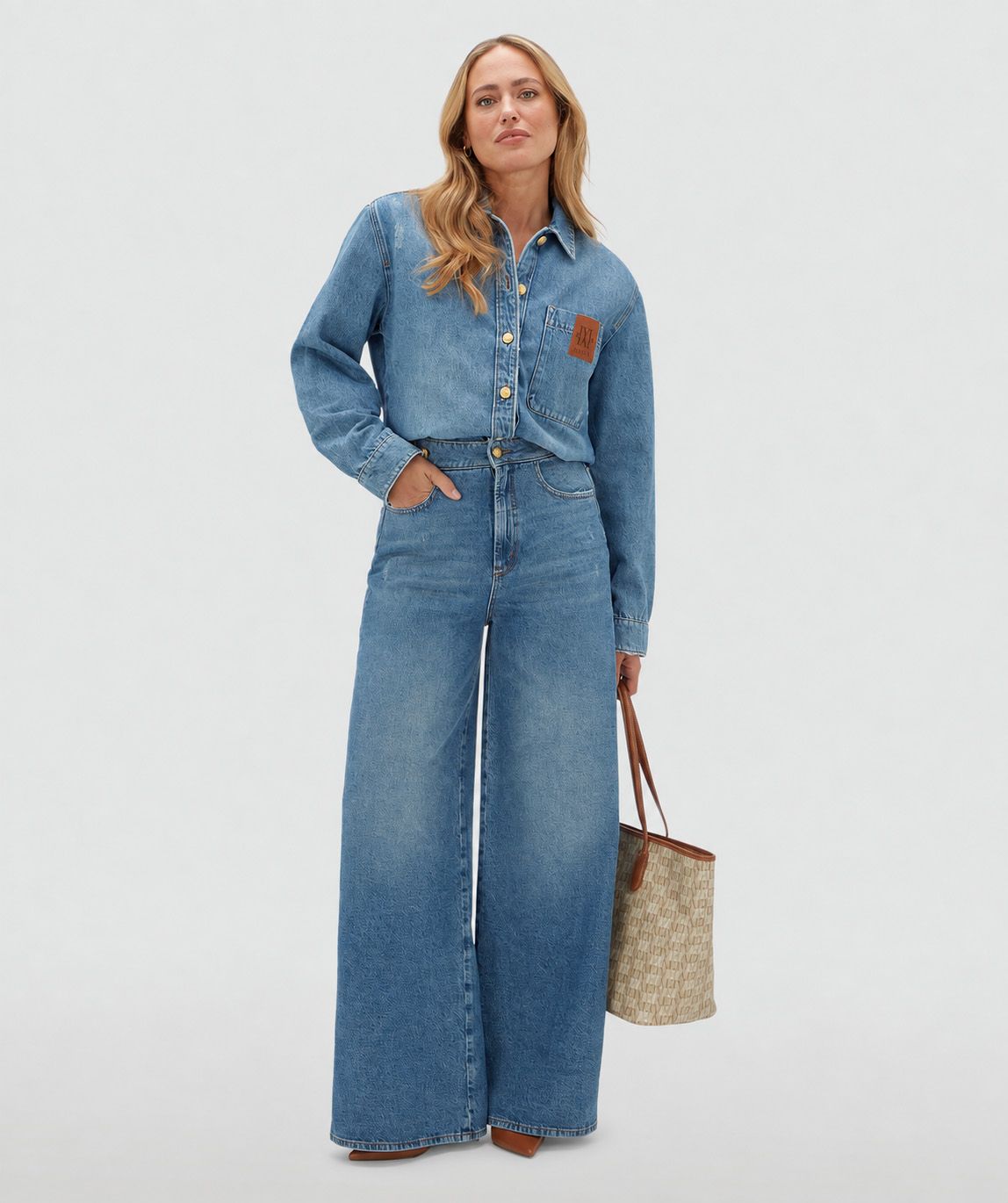 JV-DESSIE oversized denim blouse