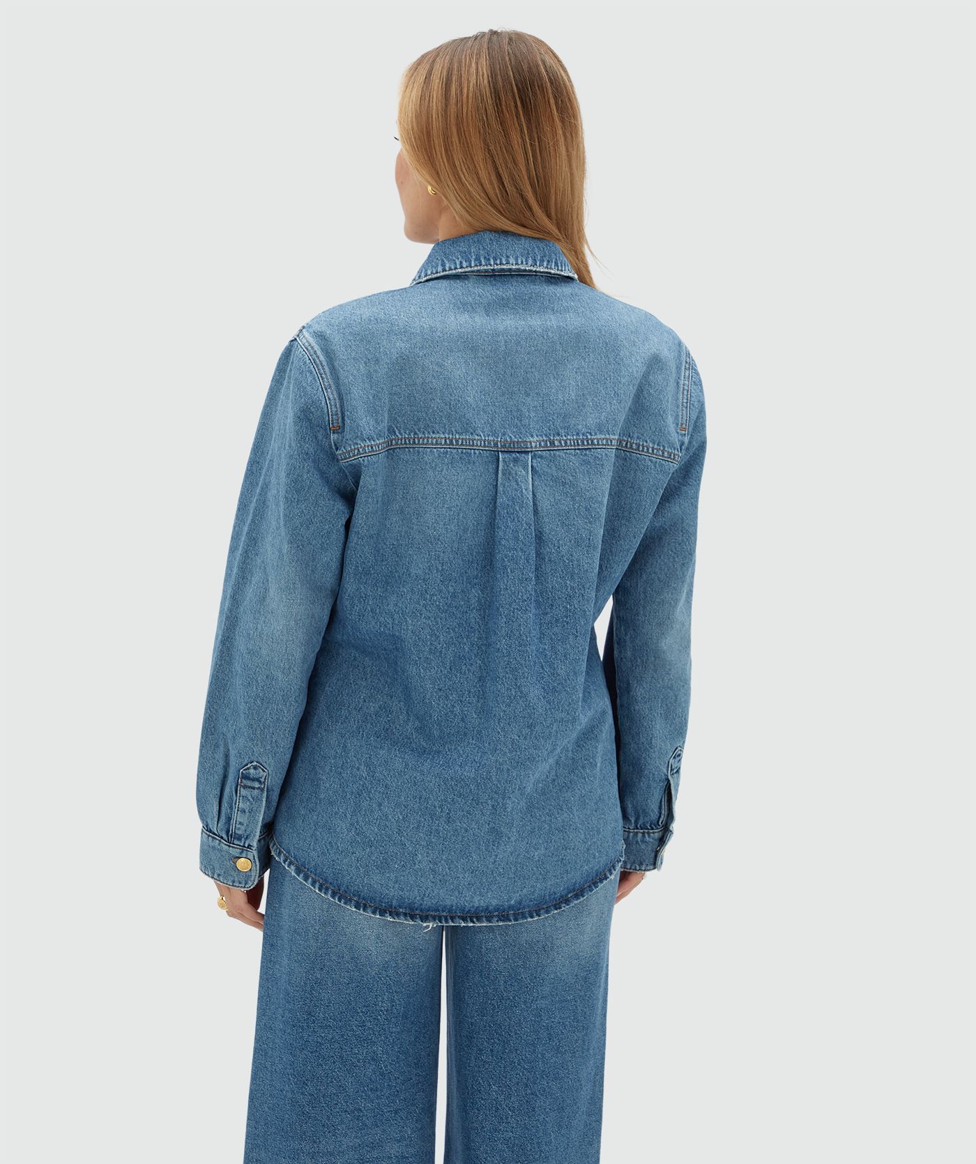 JV-DESSIE oversized denim blouse